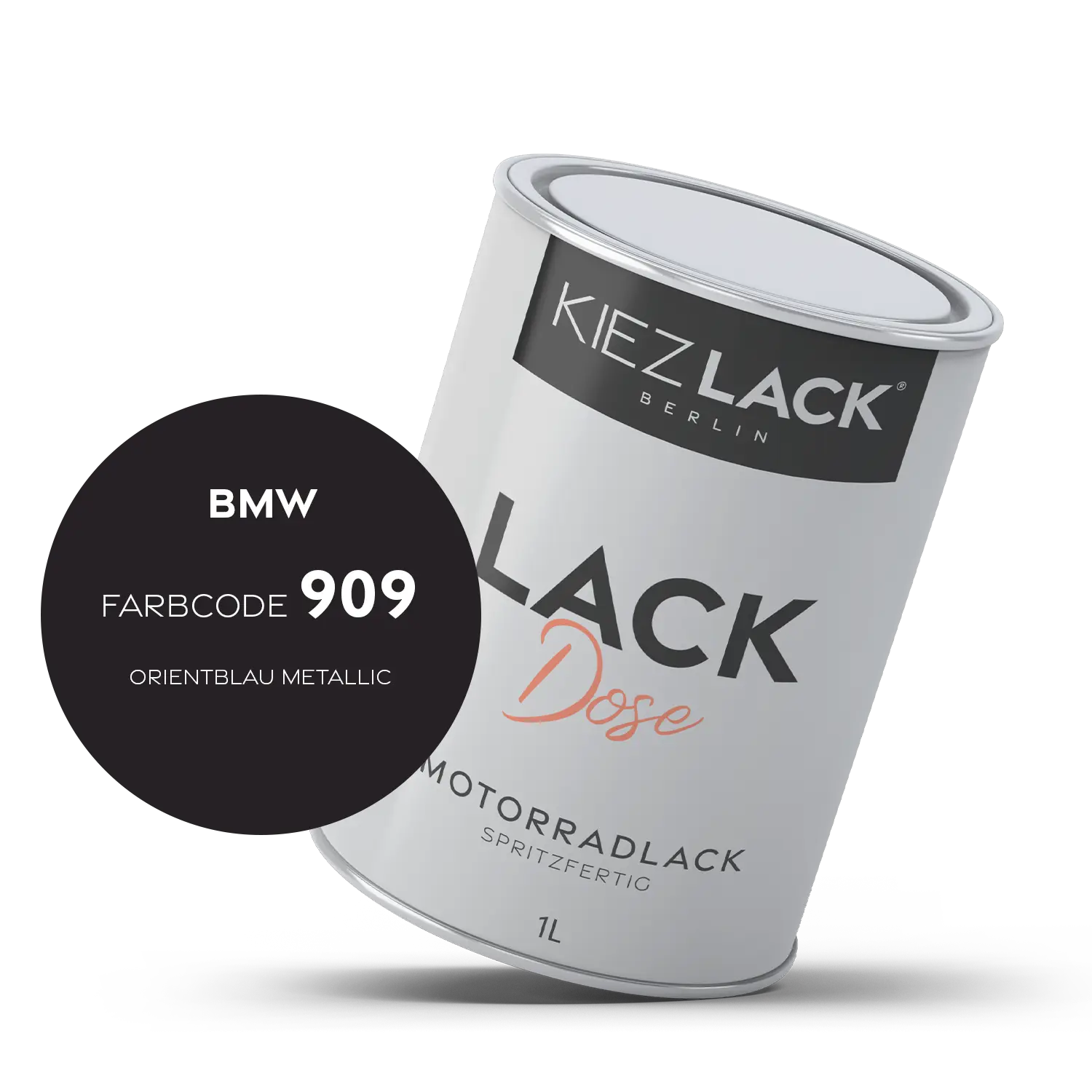 Kiezlack 1K Motorradlack Basislack Lackdose BMW 909 ORIENTBLAU METALLIC