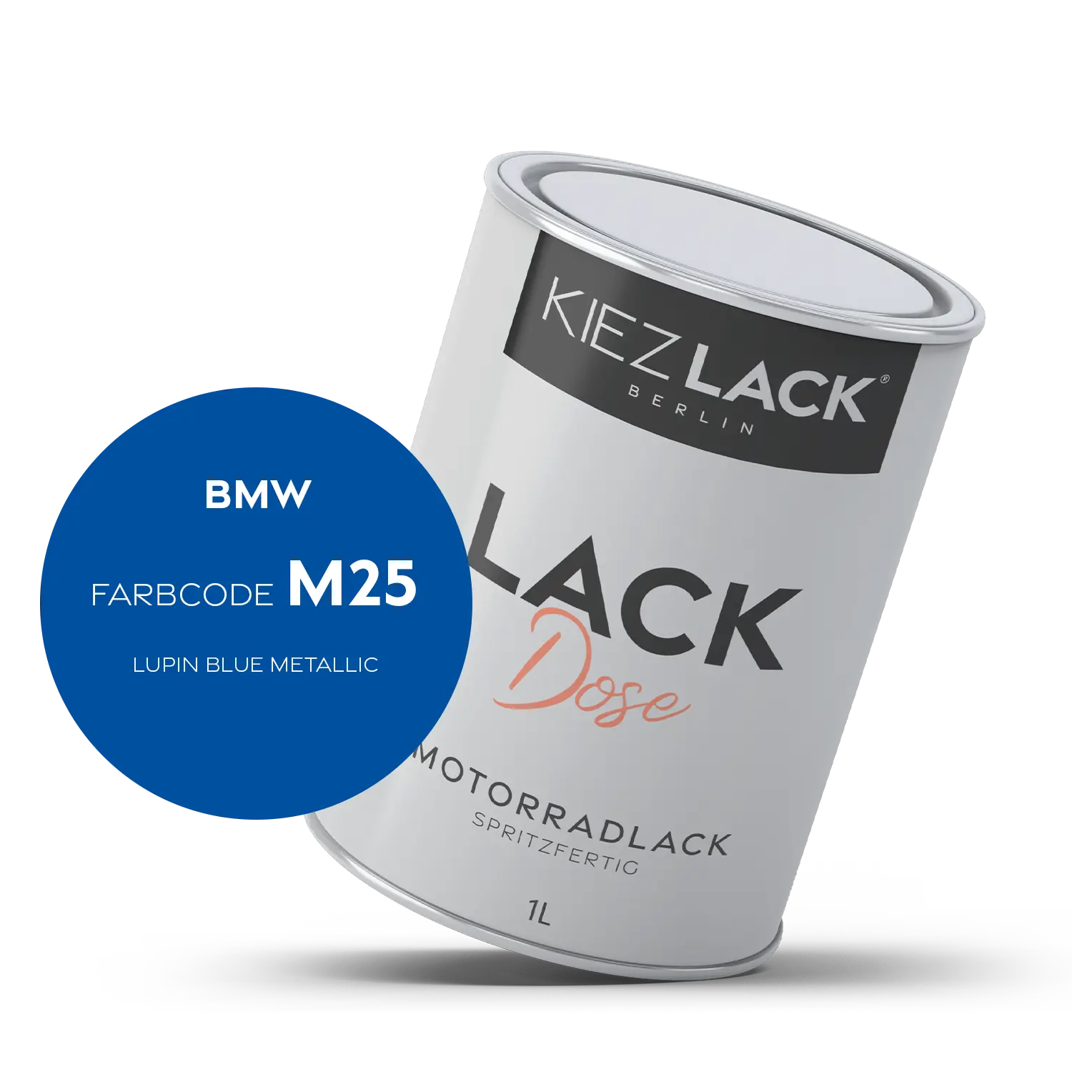 Kiezlack 1K Motorradlack Basislack Lackdose BMW M25 LUPIN BLUE METALLIC