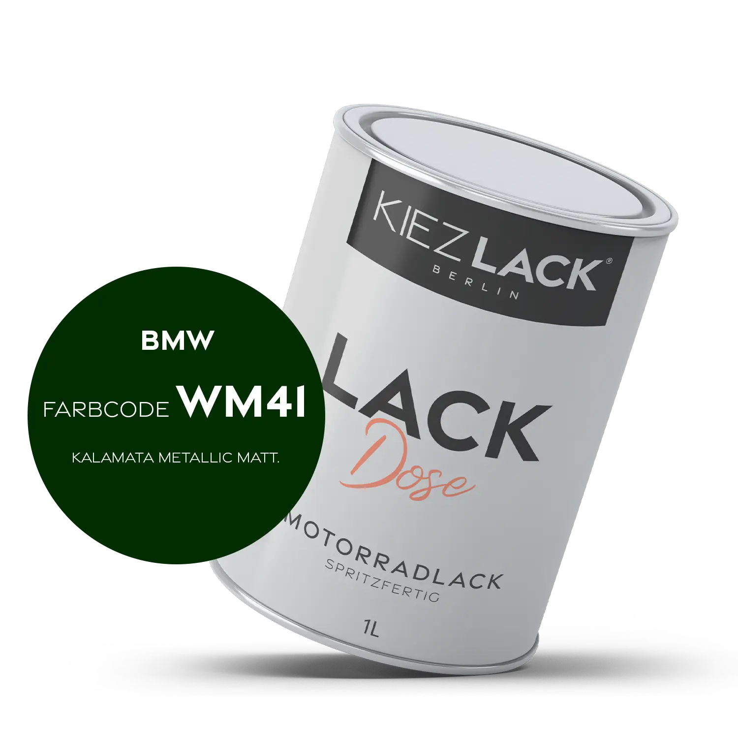 Kiezlack 1K Motorradlack Basislack Lackdose BMW WM41 KALAMATA METALLIC MATT.