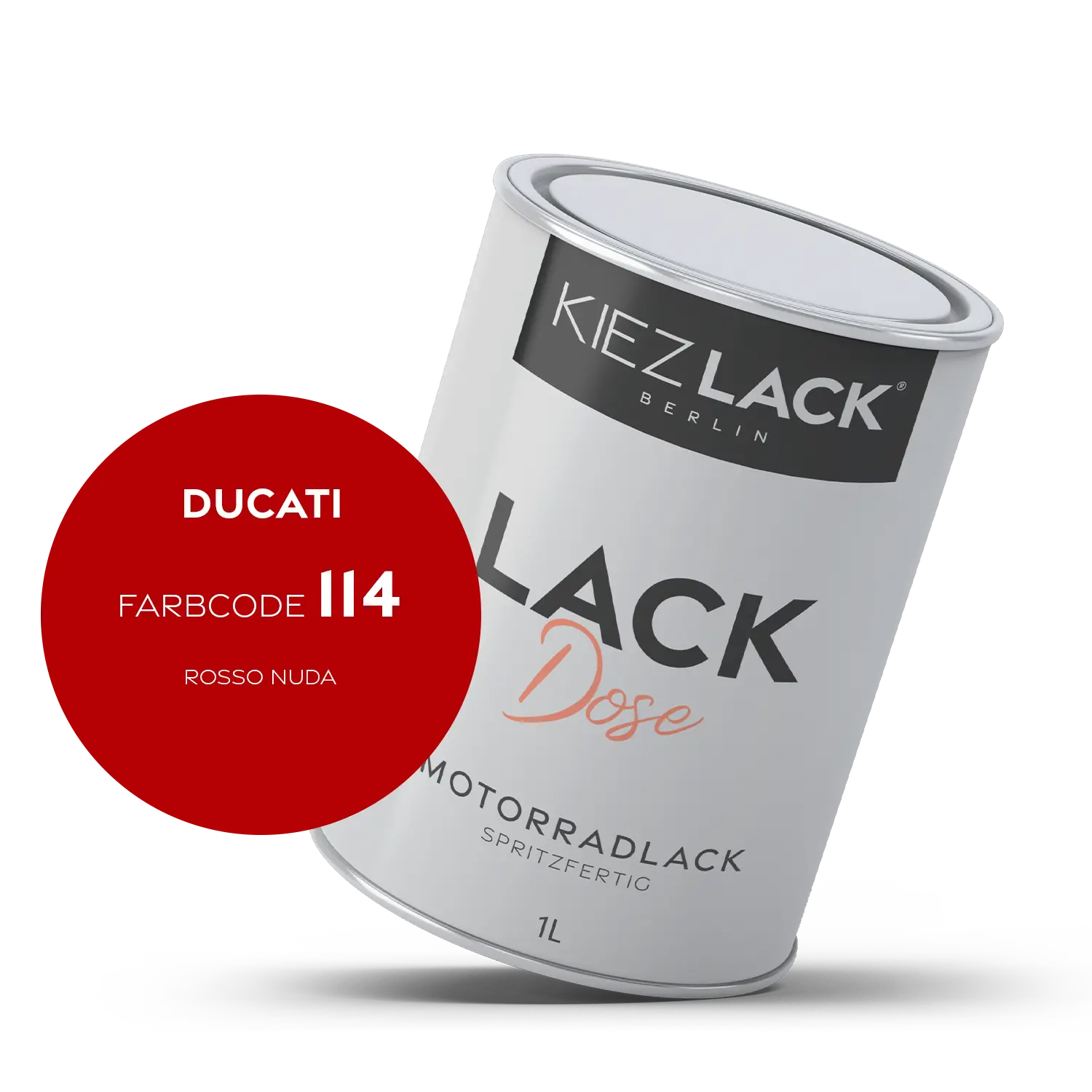 Kiezlack 1K Motorradlack Basislack Lackdose Ducati 114 ROSSO NUDA
