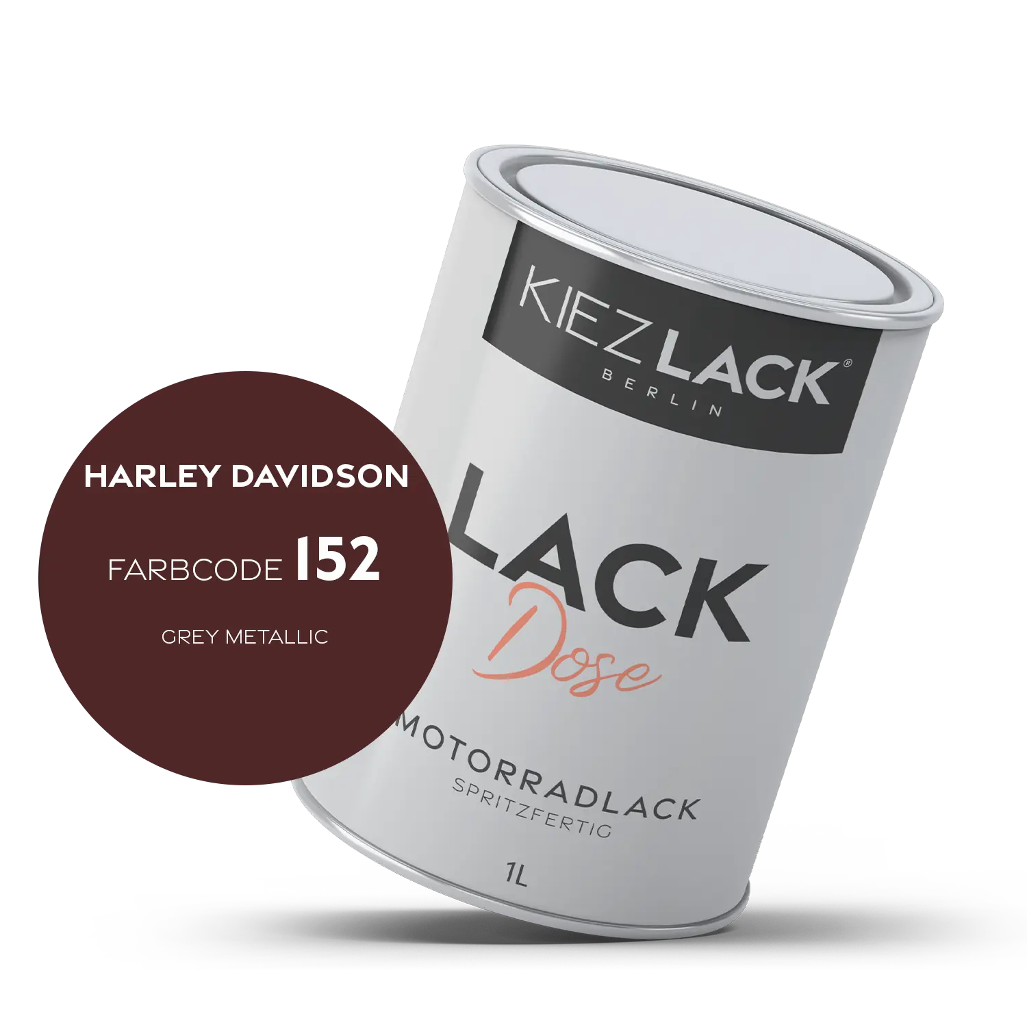 Kiezlack 1K Motorradlack Basislack Lackdose Harley Davidson 152 GREY METALLIC