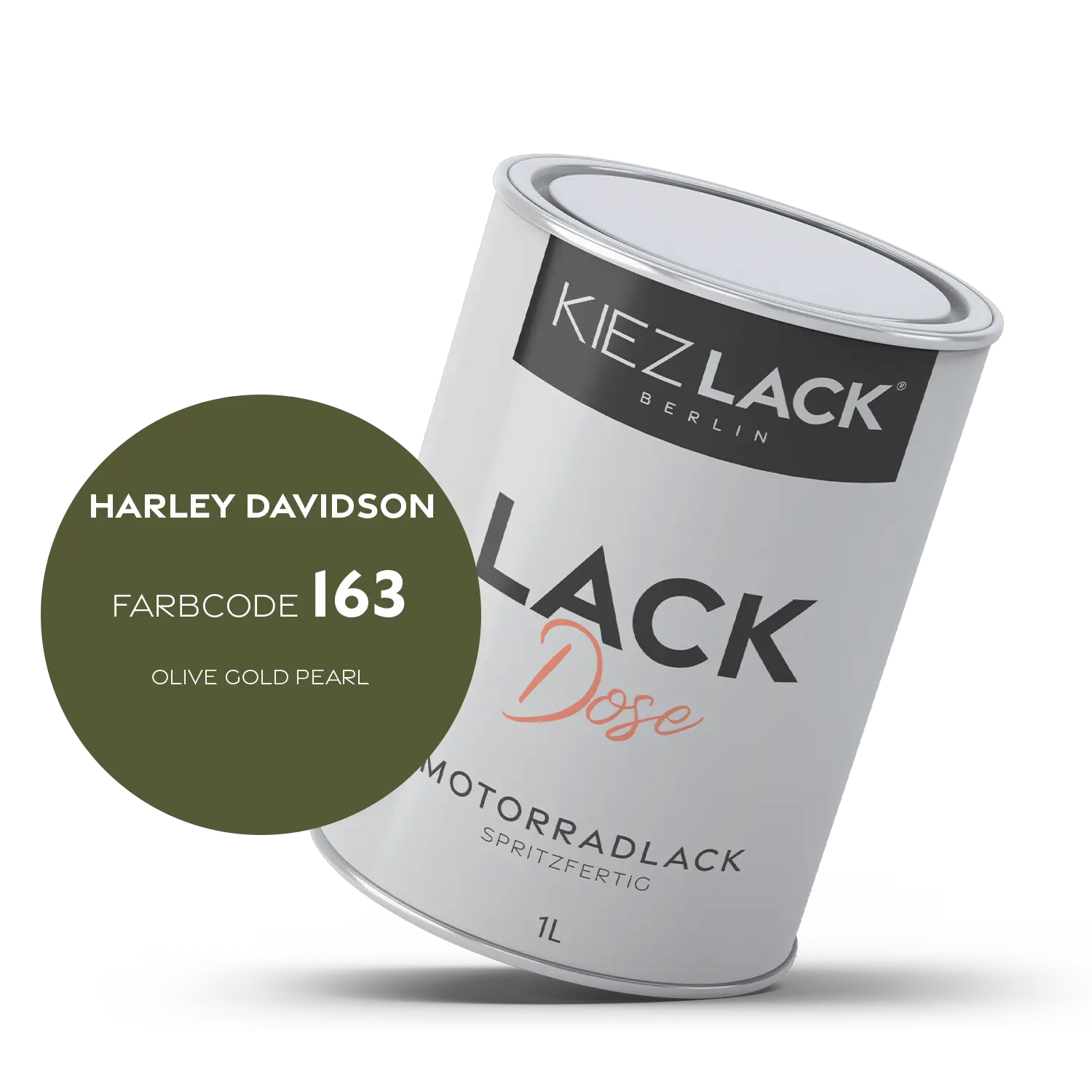 Kiezlack 1K Motorradlack Basislack Lackdose Harley Davidson 163 OLIVE GOLD PEARL
