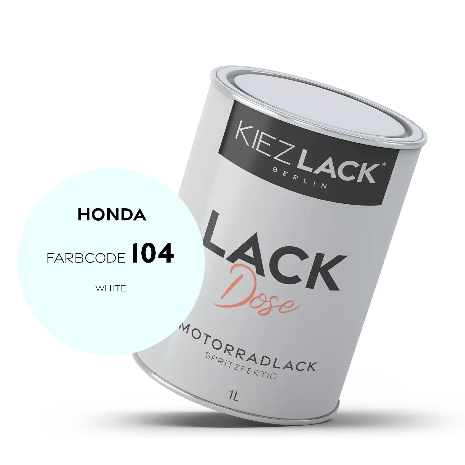 Kiezlack 1K Motorradlack Basislack Lackdose Honda 104 WHITE