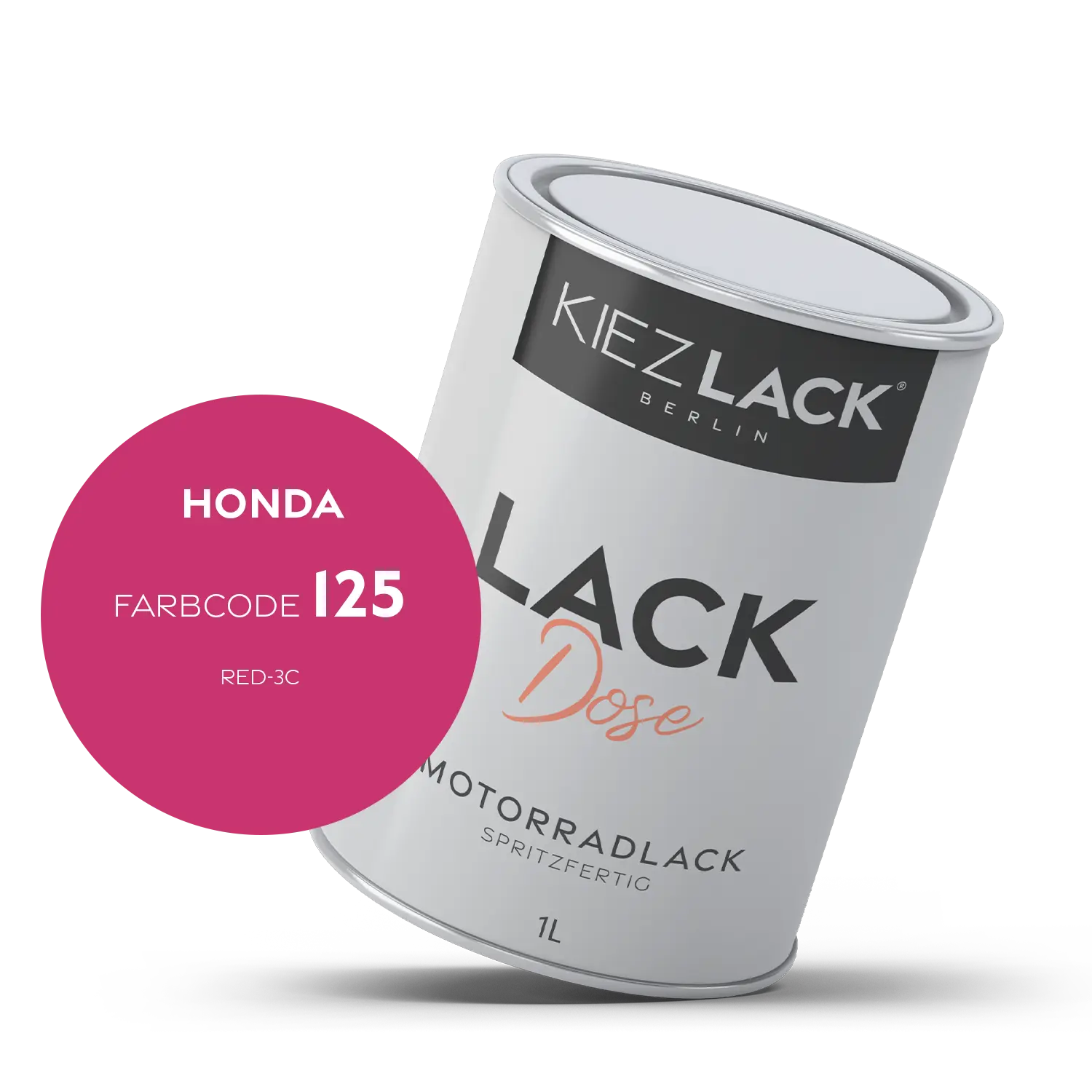 Kiezlack 1K Motorradlack Basislack Lackdose Honda 125 RED-3C