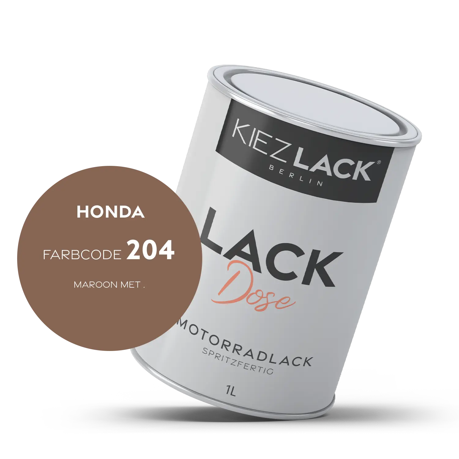 Kiezlack 1K Motorradlack Basislack Lackdose Honda 204 MAROON MET .