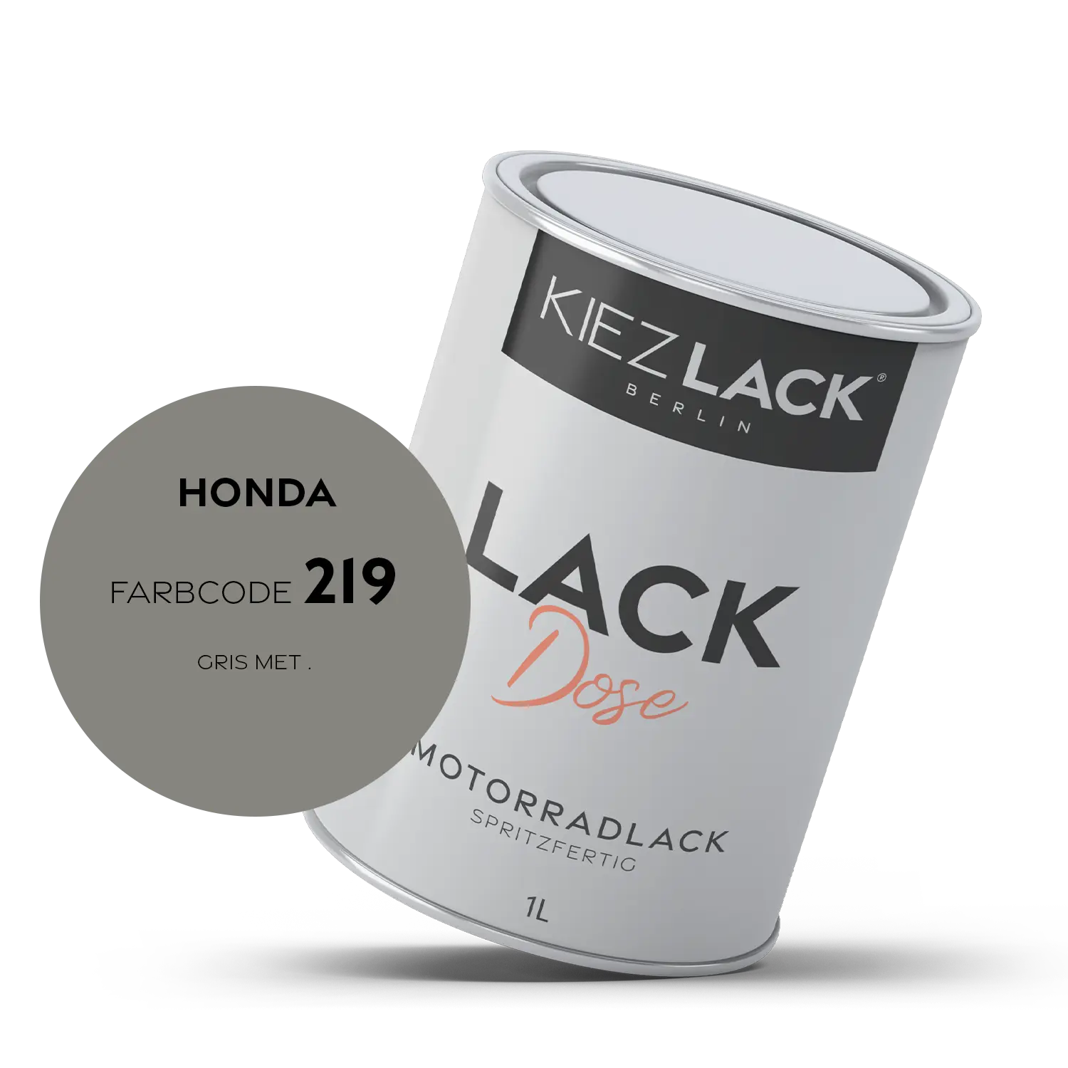 Kiezlack 1K Motorradlack Basislack Lackdose Honda 219 GRIS MET .