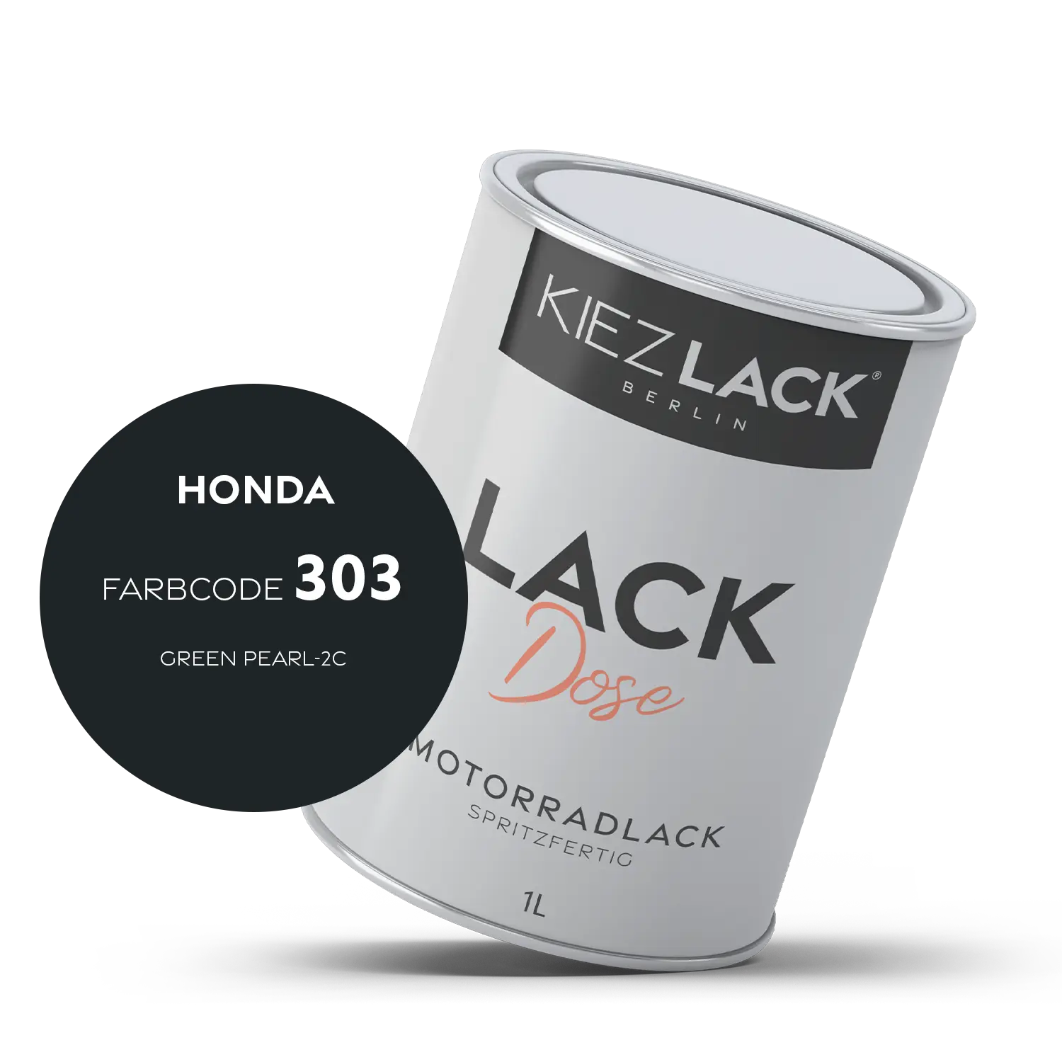 Kiezlack 1K Motorradlack Basislack Lackdose Honda 303 GREEN PEARL-2C