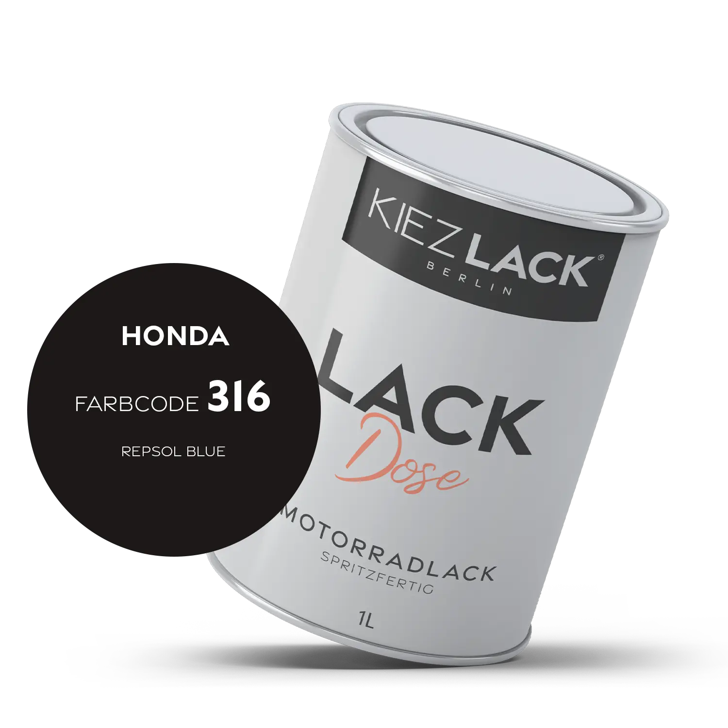 Kiezlack 1K Motorradlack Basislack Lackdose Honda 316 REPSOL BLUE