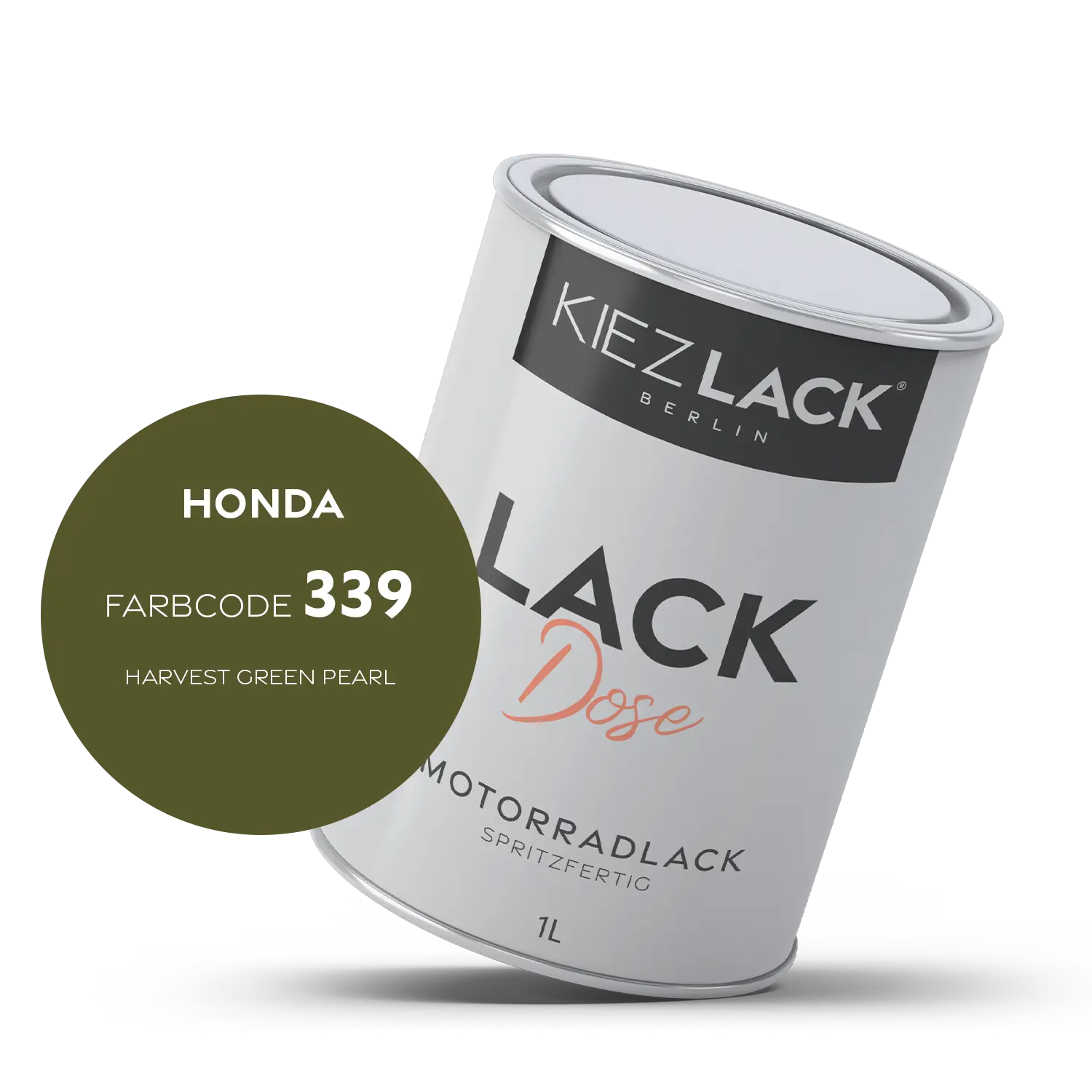 Kiezlack 1K Motorradlack Basislack Lackdose Honda 339 HARVEST GREEN PEARL