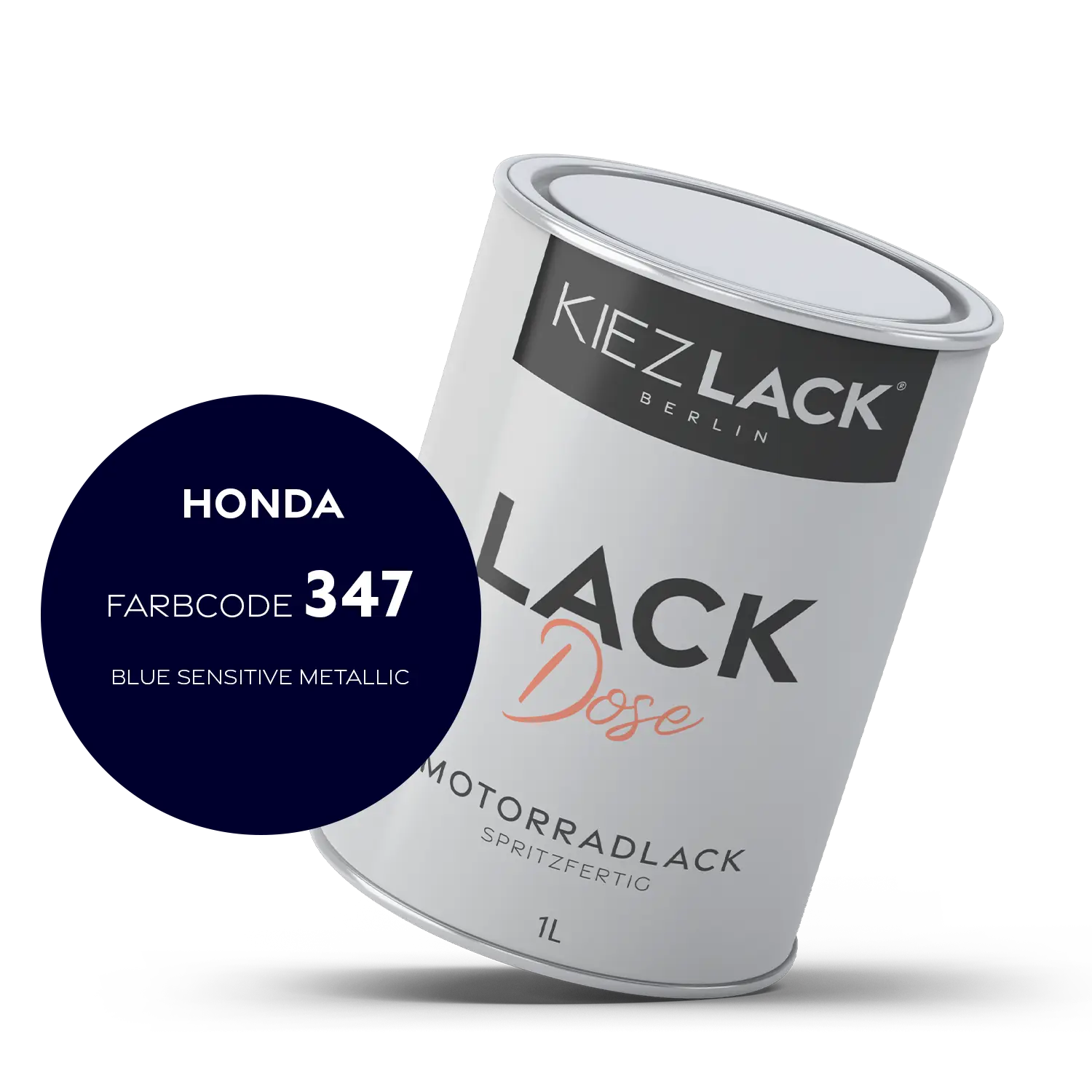 Kiezlack 1K Motorradlack Basislack Lackdose Honda 347 BLUE SENSITIVE METALLIC