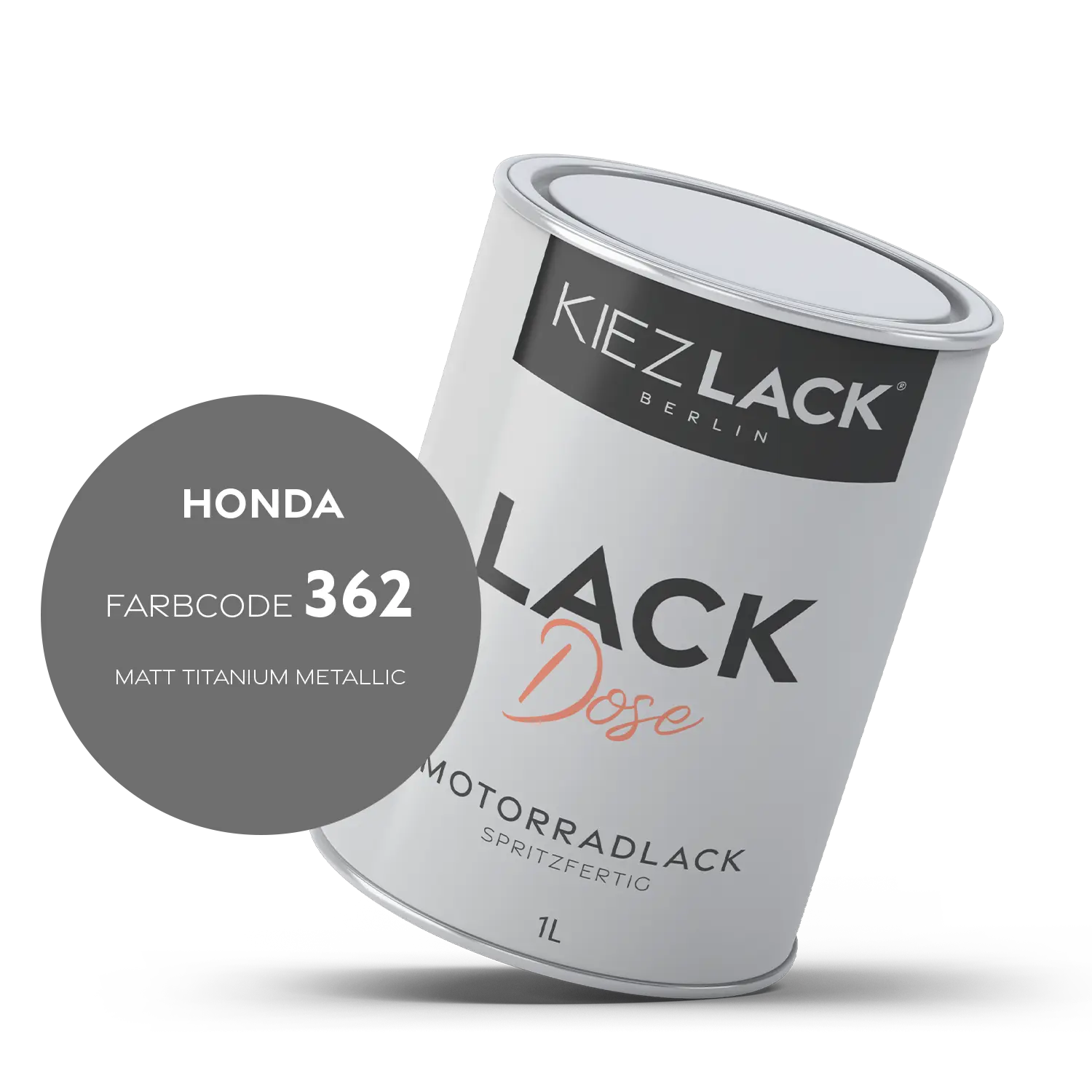 Kiezlack 1K Motorradlack Basislack Lackdose Honda 362 MATT TITANIUM METALLIC