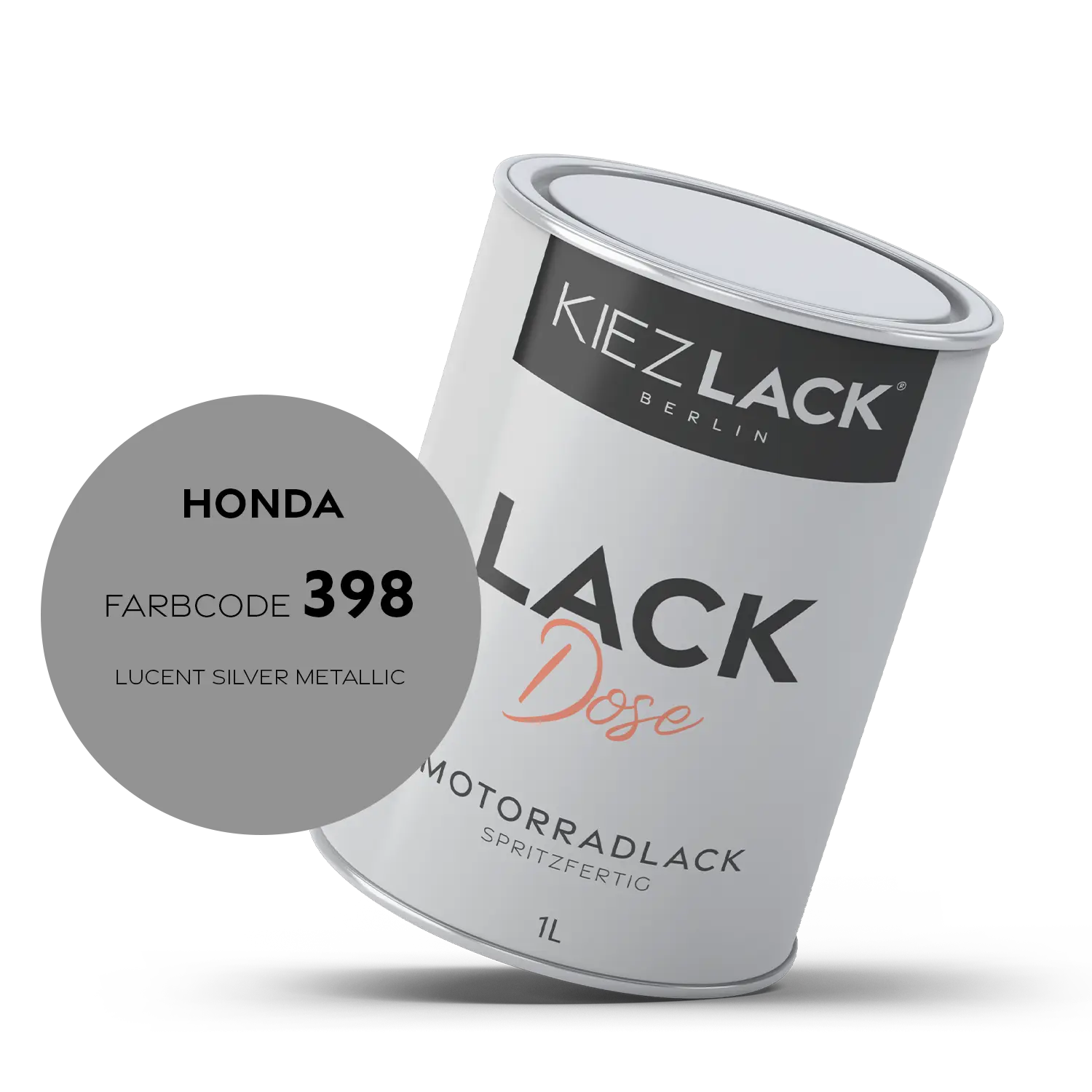 Kiezlack 1K Motorradlack Basislack Lackdose Honda 398 LUCENT SILVER METALLIC