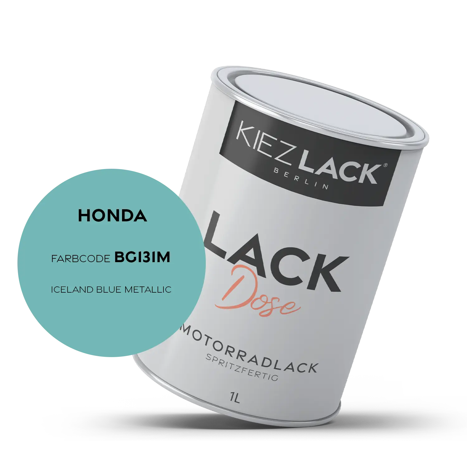 Kiezlack 1K Motorradlack Basislack Lackdose Honda BG131M ICELAND BLUE METALLIC