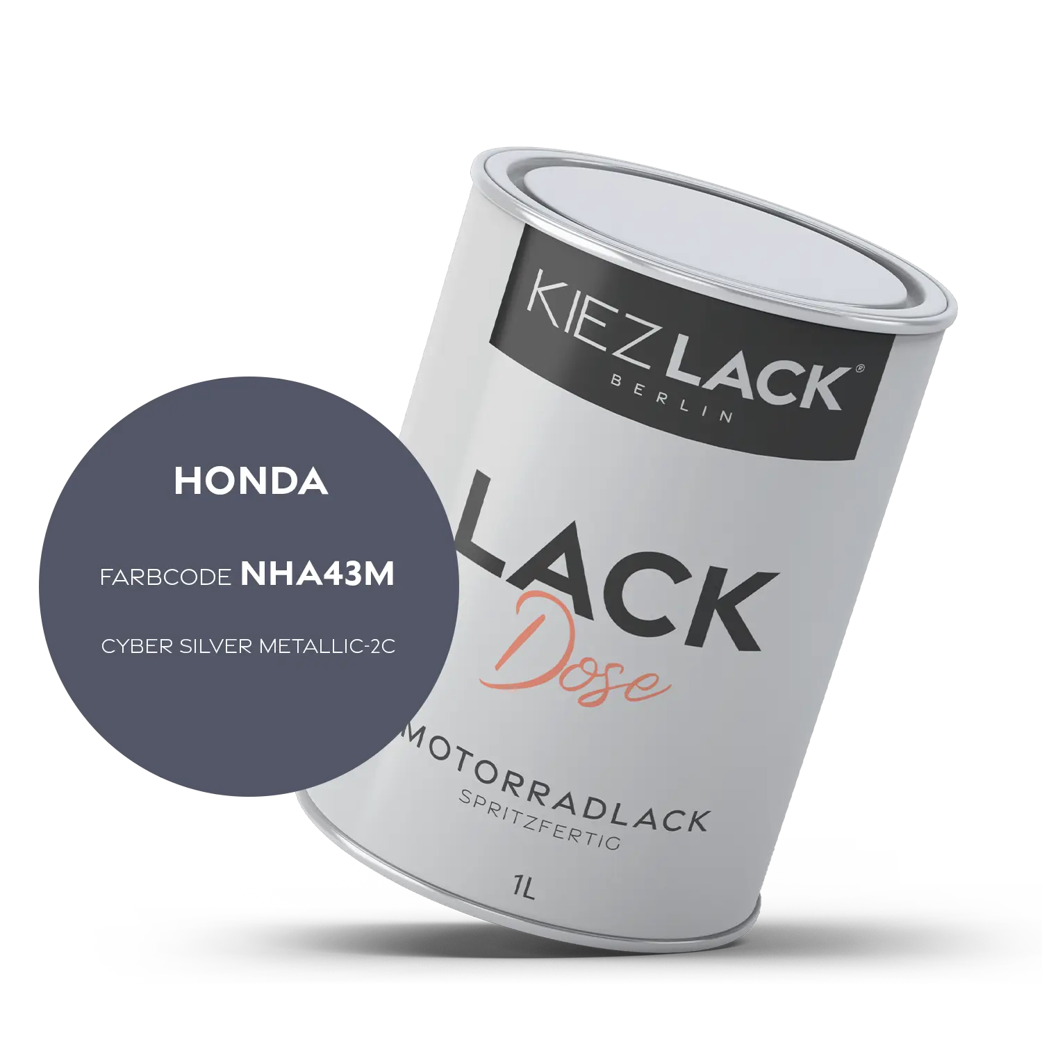Kiezlack 1K Motorradlack Basislack Lackdose Honda NHA43M CYBER SILVER METALLIC-2C
