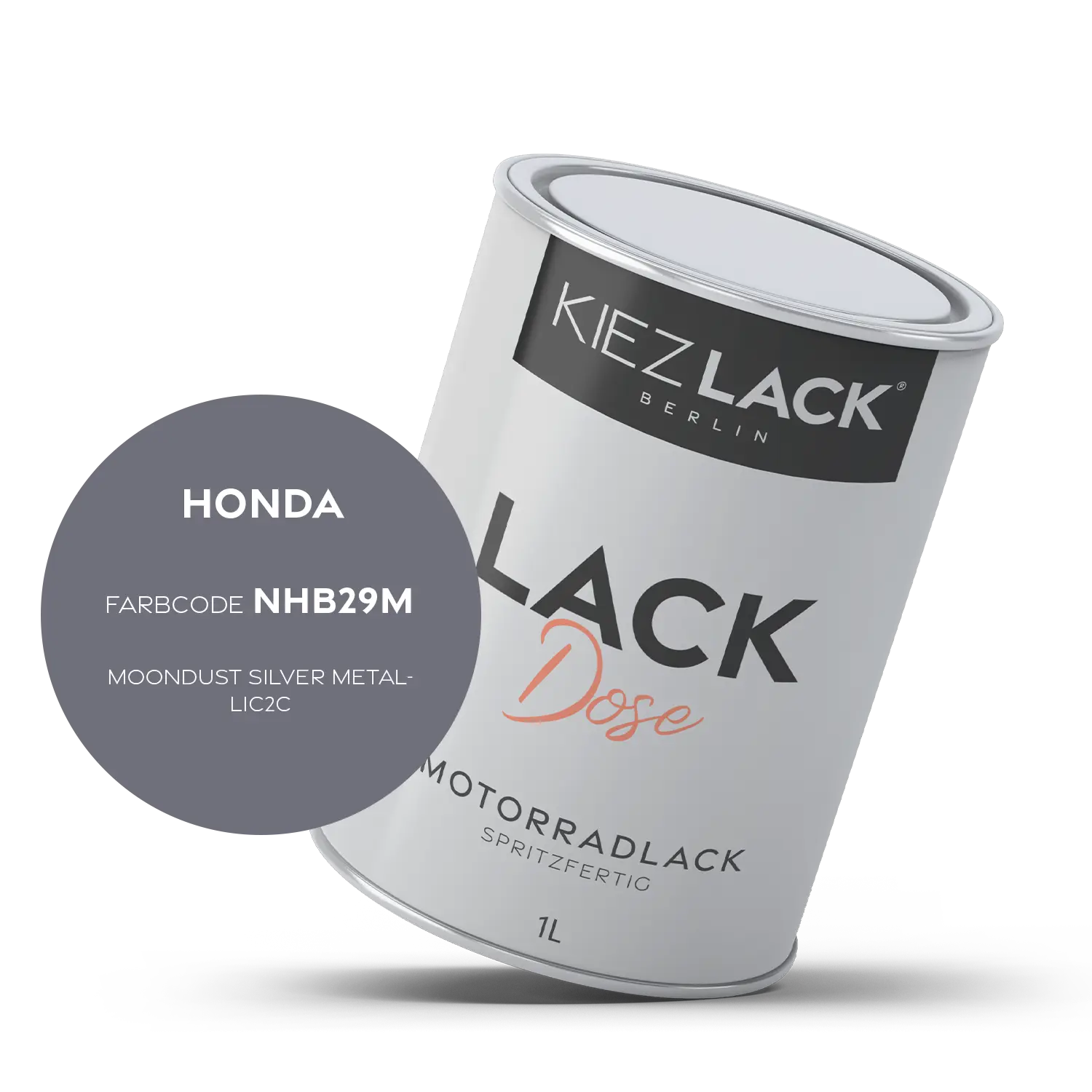 Kiezlack 1K Motorradlack Basislack Lackdose Honda NHB29M MOONDUST SILVER METALLIC2C