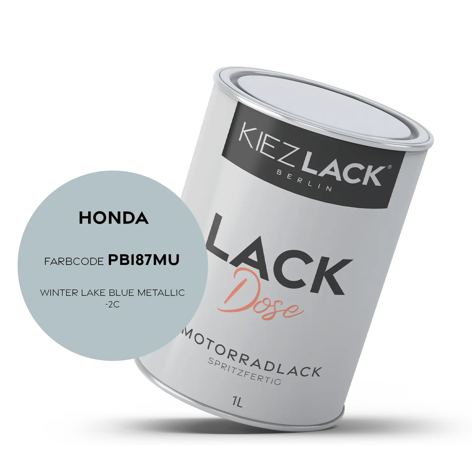Kiezlack 1K Motorradlack Basislack Lackdose Honda PB187MU WINTER LAKE BLUE METALLIC -2C