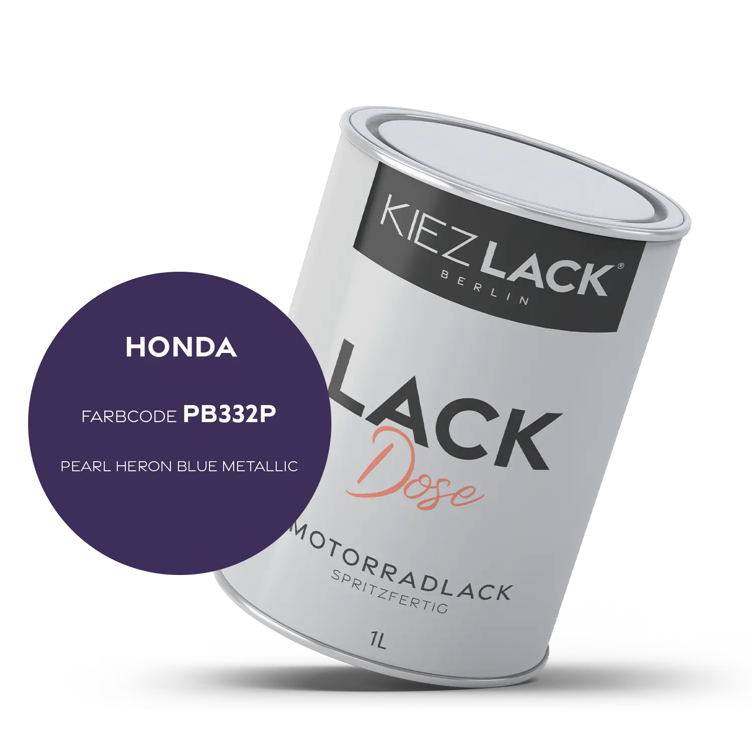 Kiezlack 1K Motorradlack Basislack Lackdose Honda PB332P PEARL HERON BLUE METALLIC