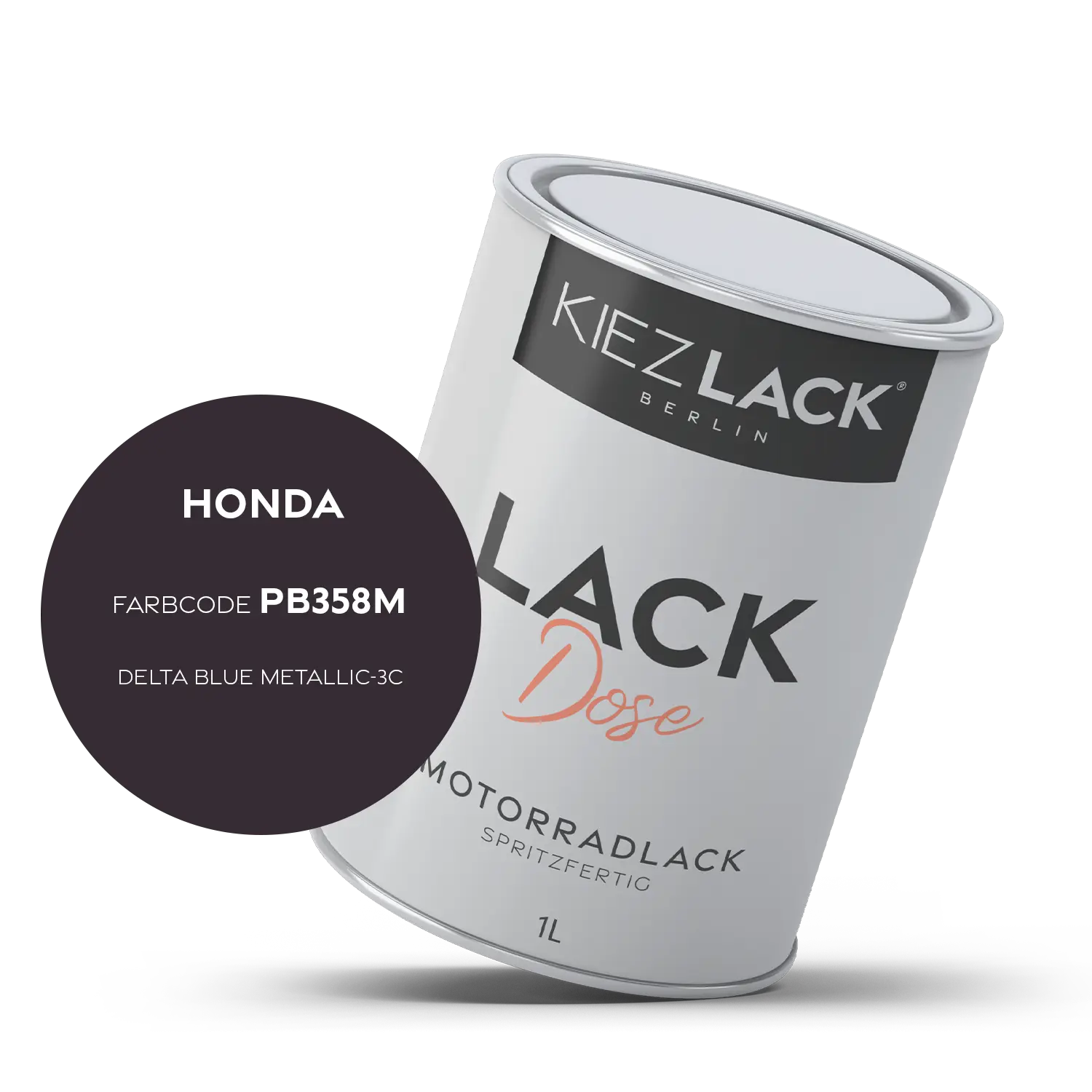 Kiezlack 1K Motorradlack Basislack Lackdose Honda PB358M DELTA BLUE METALLIC-3C