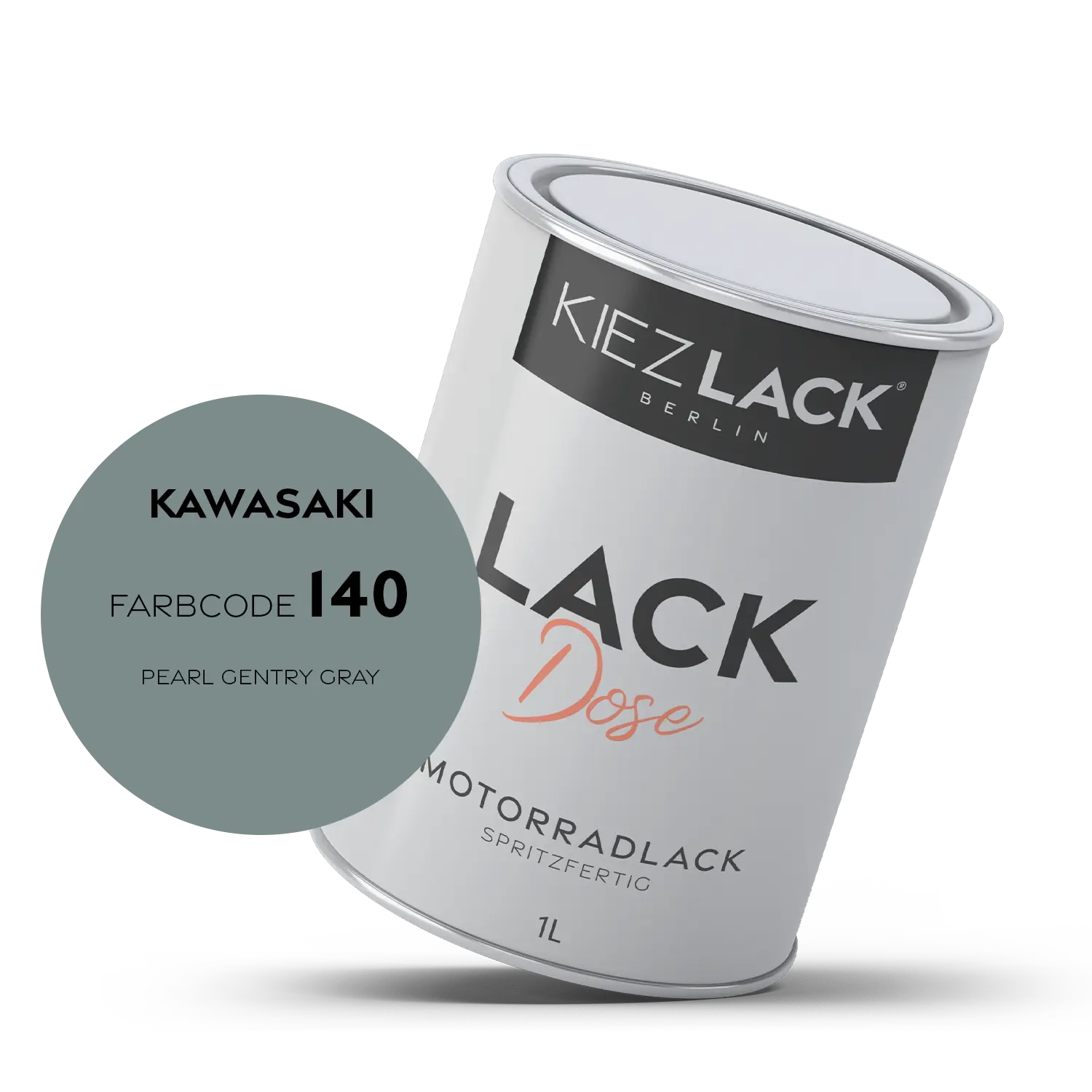 Kiezlack 1K Motorradlack Basislack Lackdose Kawasaki 140 PEARL GENTRY GRAY