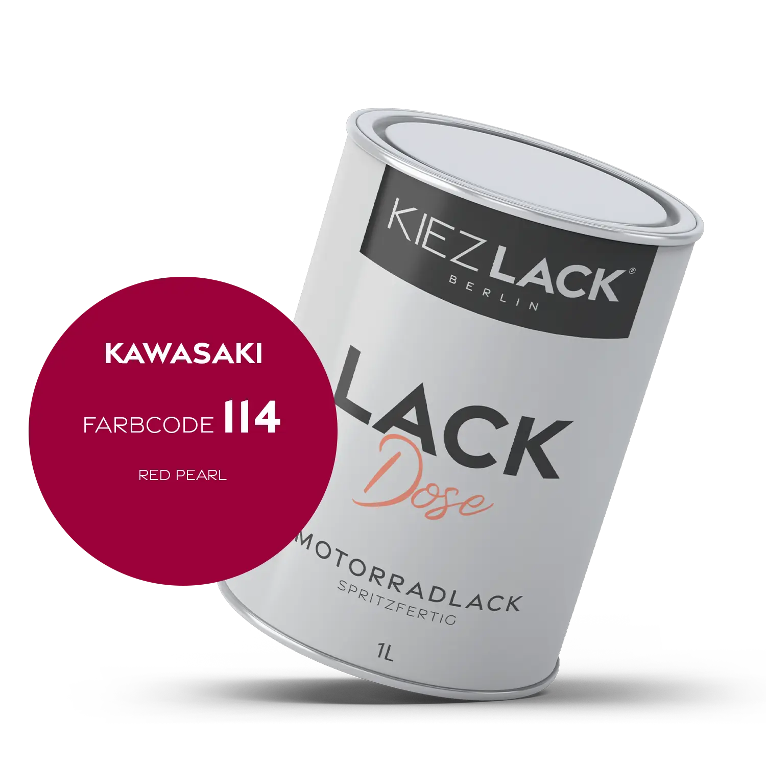 Kiezlack 1K Motorradlack Basislack Lackdose Kawasaki 114 RED PEARL