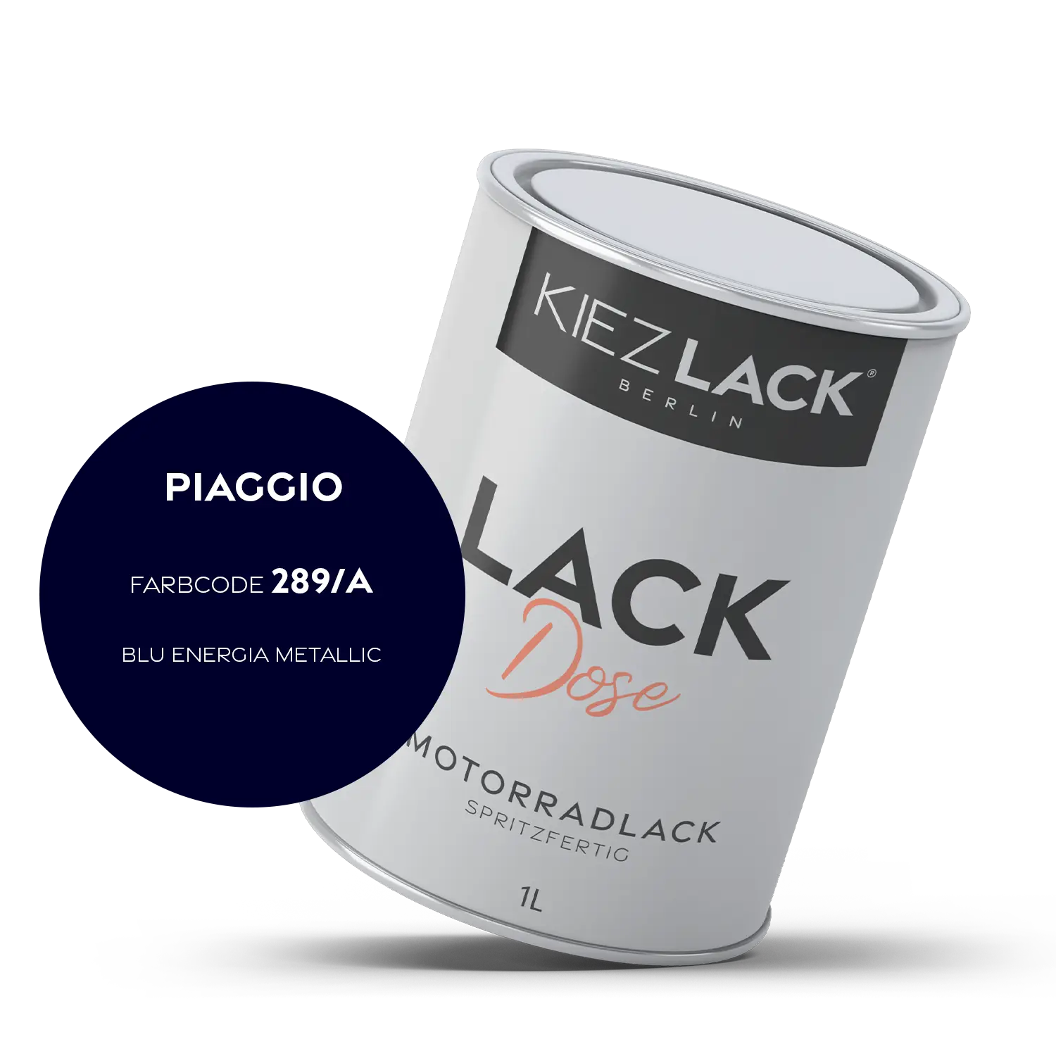 Kiezlack 1K Motorradlack Basislack Lackdose Piaggio 289/A BLU ENERGIA METALLIC