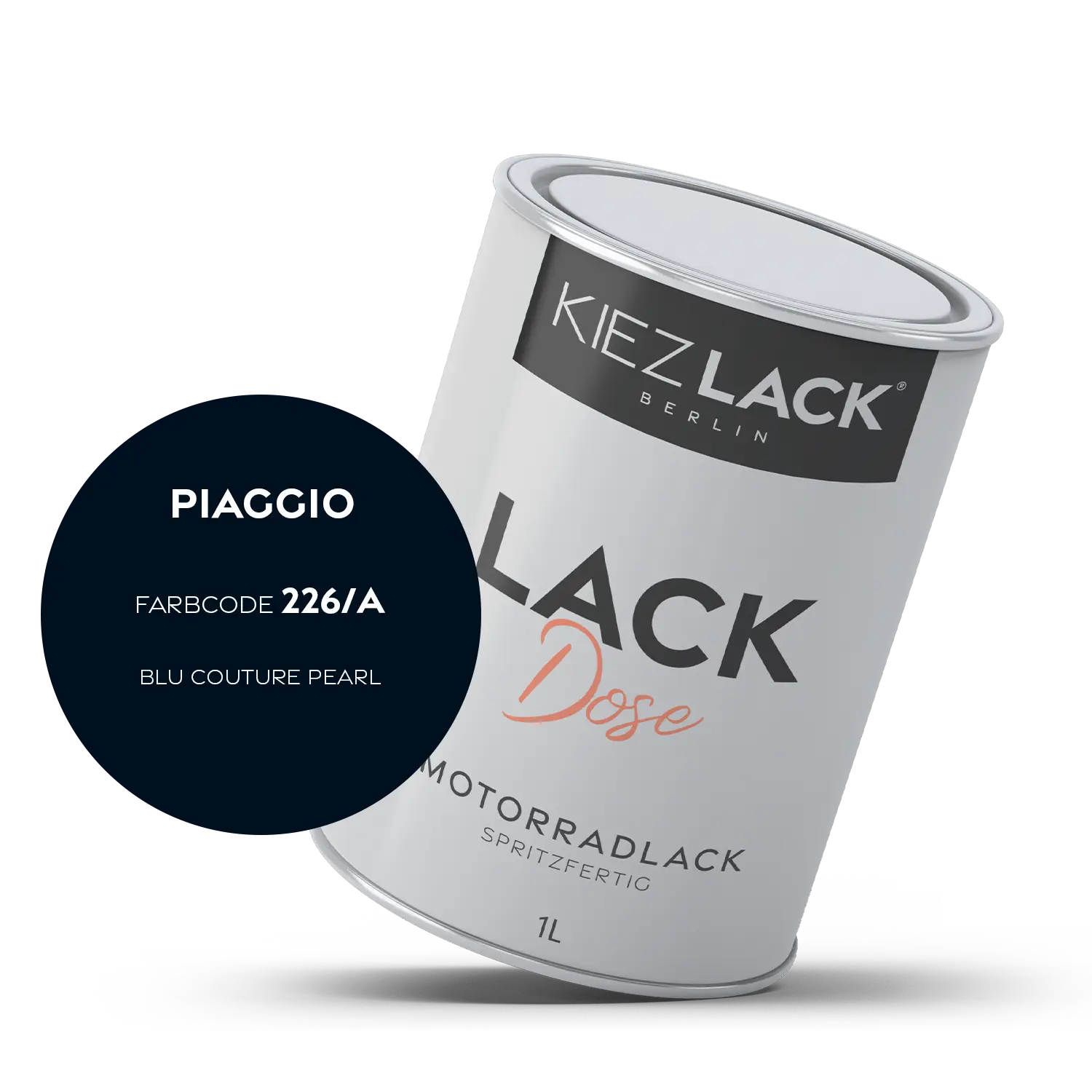 Kiezlack 1K Motorradlack Basislack Lackdose Piaggio 226/A BLU COUTURE PEARL