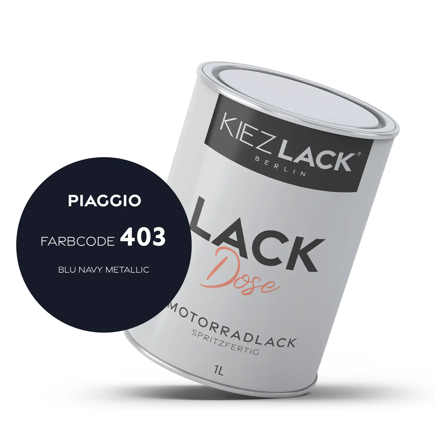 Kiezlack 1K Motorradlack Basislack Lackdose Piaggio 403 BLU NAVY METALLIC