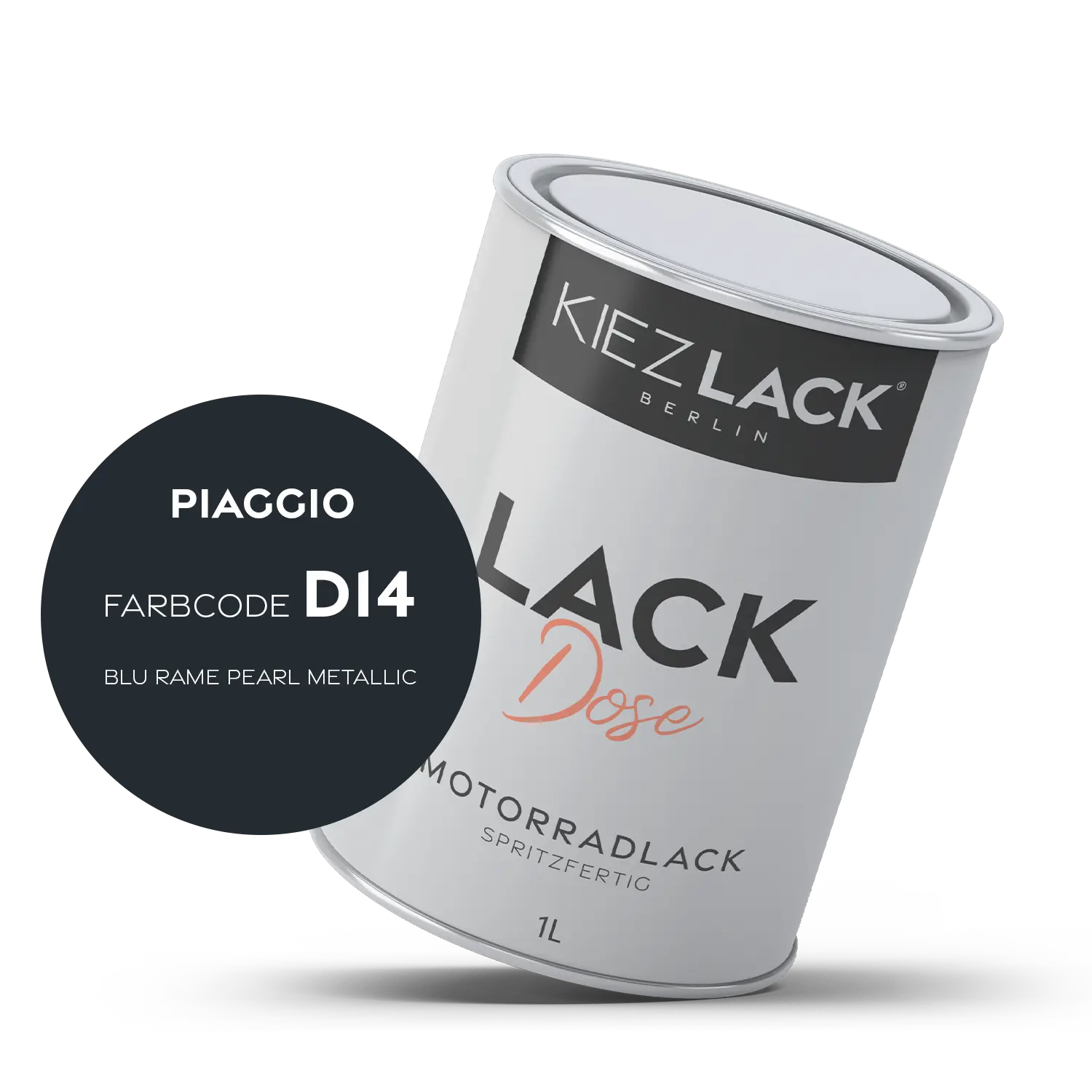 Kiezlack 1K Motorradlack Basislack Lackdose Piaggio D14 BLU RAME PEARL METALLIC