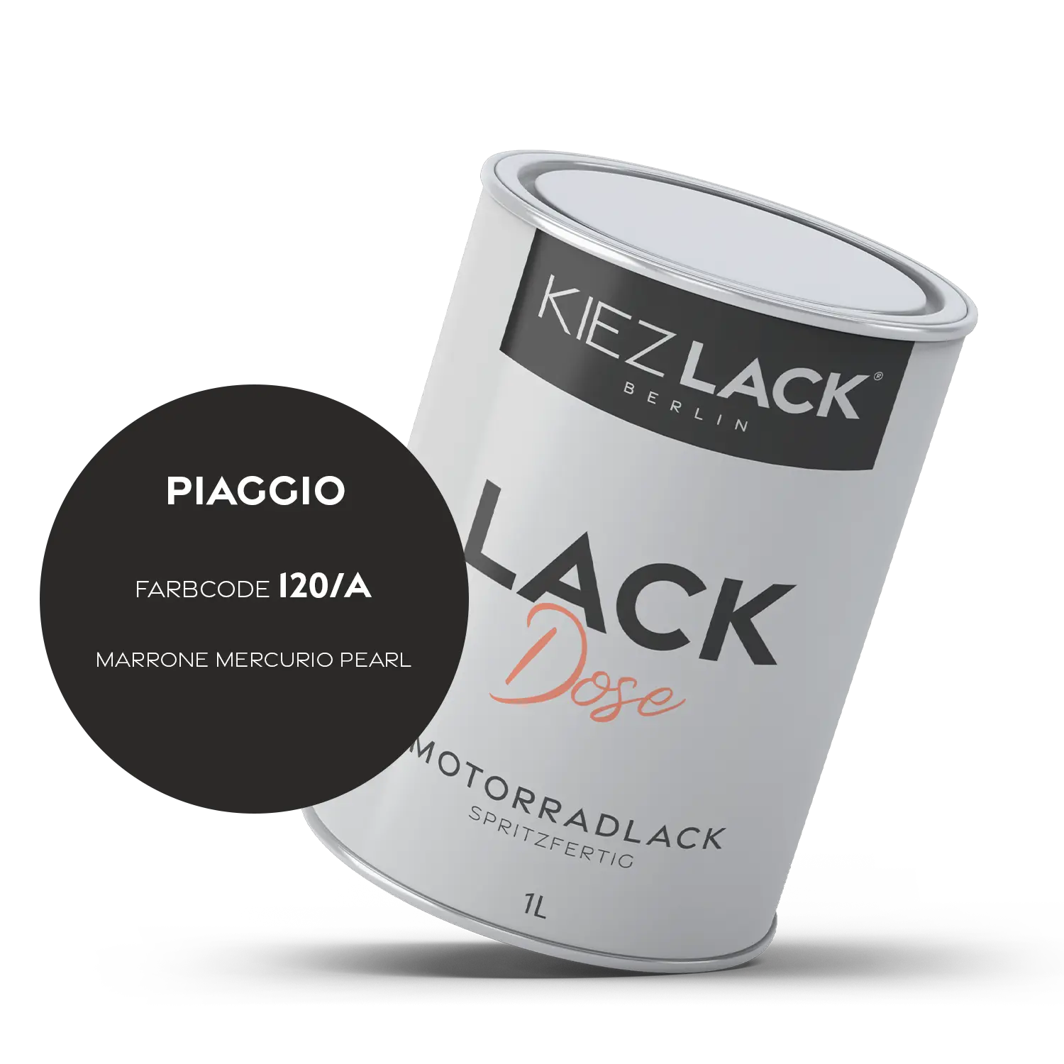 Kiezlack 1K Motorradlack Basislack Lackdose Piaggio 120/A MARRONE MERCURIO PEARL