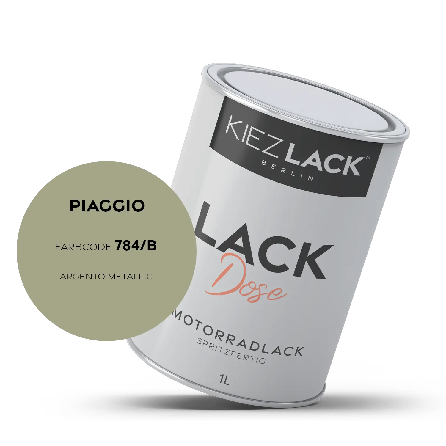 Kiezlack 1K Motorradlack Basislack Lackdose Piaggio 784/B ARGENTO METALLIC