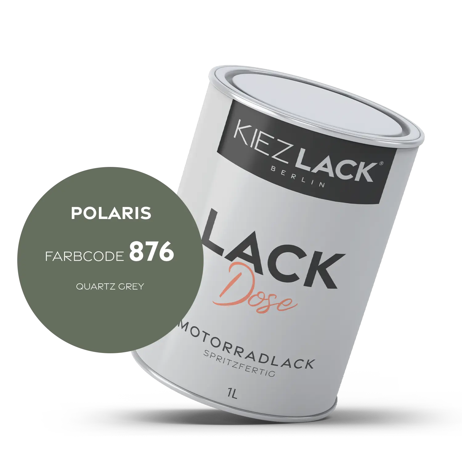 Kiezlack 1K Motorradlack Basislack Lackdose Polaris 876 QUARTZ GREY