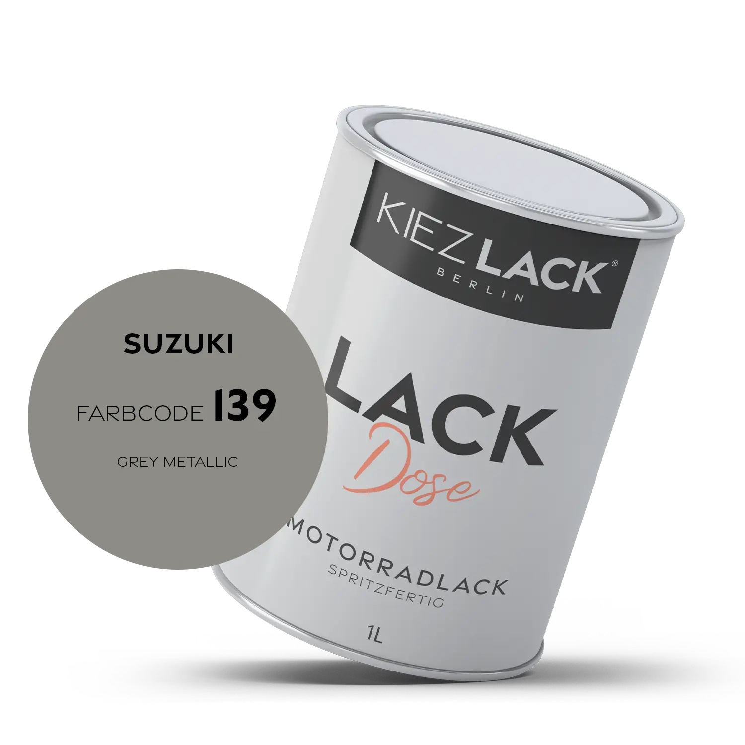 Kiezlack 1K Motorradlack Basislack Lackdose Suzuki 139 GREY METALLIC