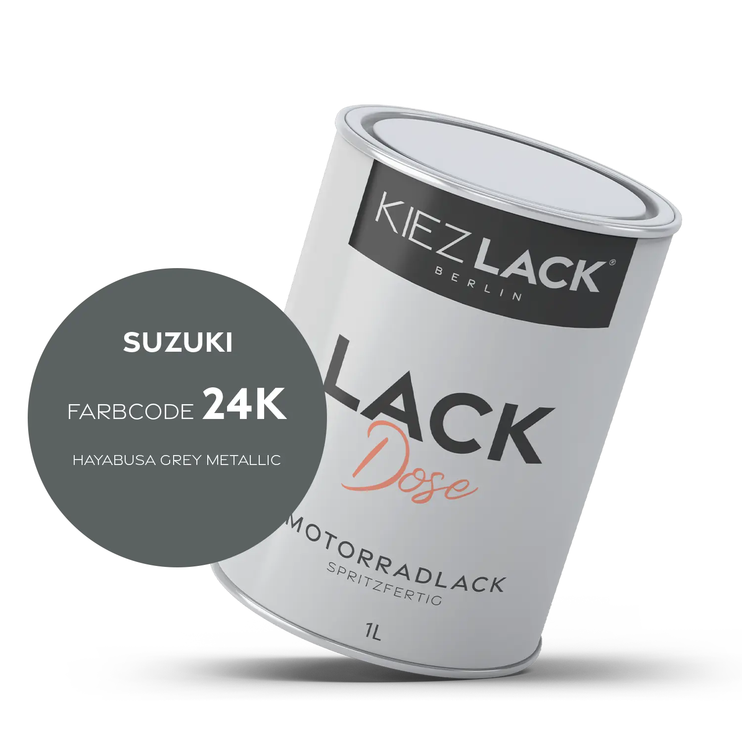 Kiezlack 1K Motorradlack Basislack Lackdose Suzuki 24K HAYABUSA GREY METALLIC
