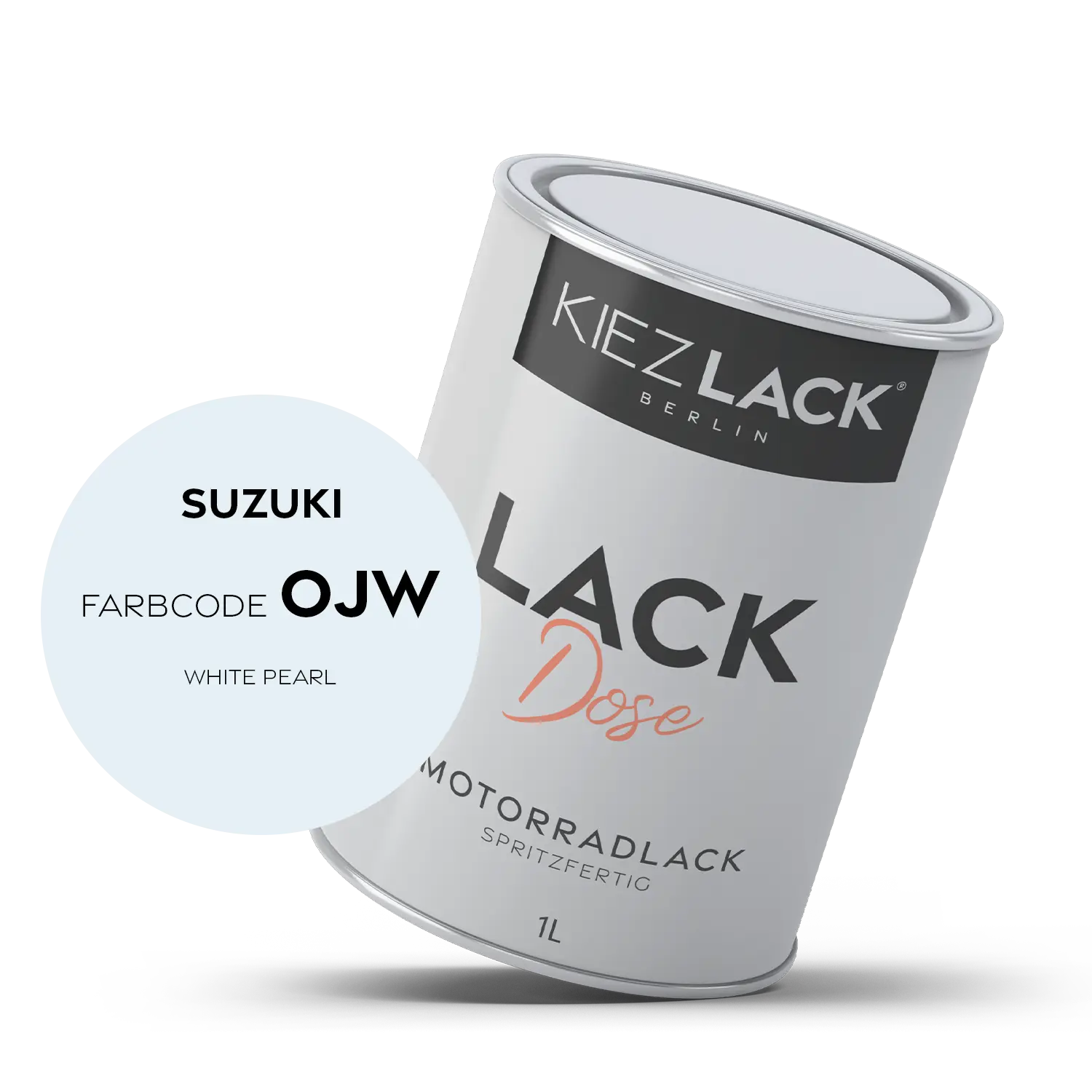 Kiezlack 1K Motorradlack Basislack Lackdose Suzuki OJW WHITE PEARL