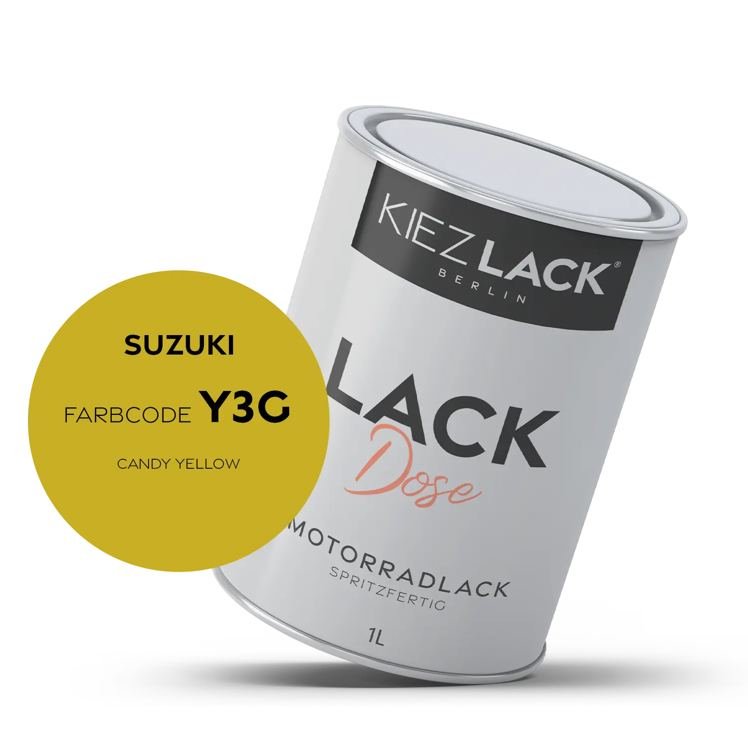 Kiezlack 1K Motorradlack Basislack Lackdose Suzuki Y3G CANDY YELLOW