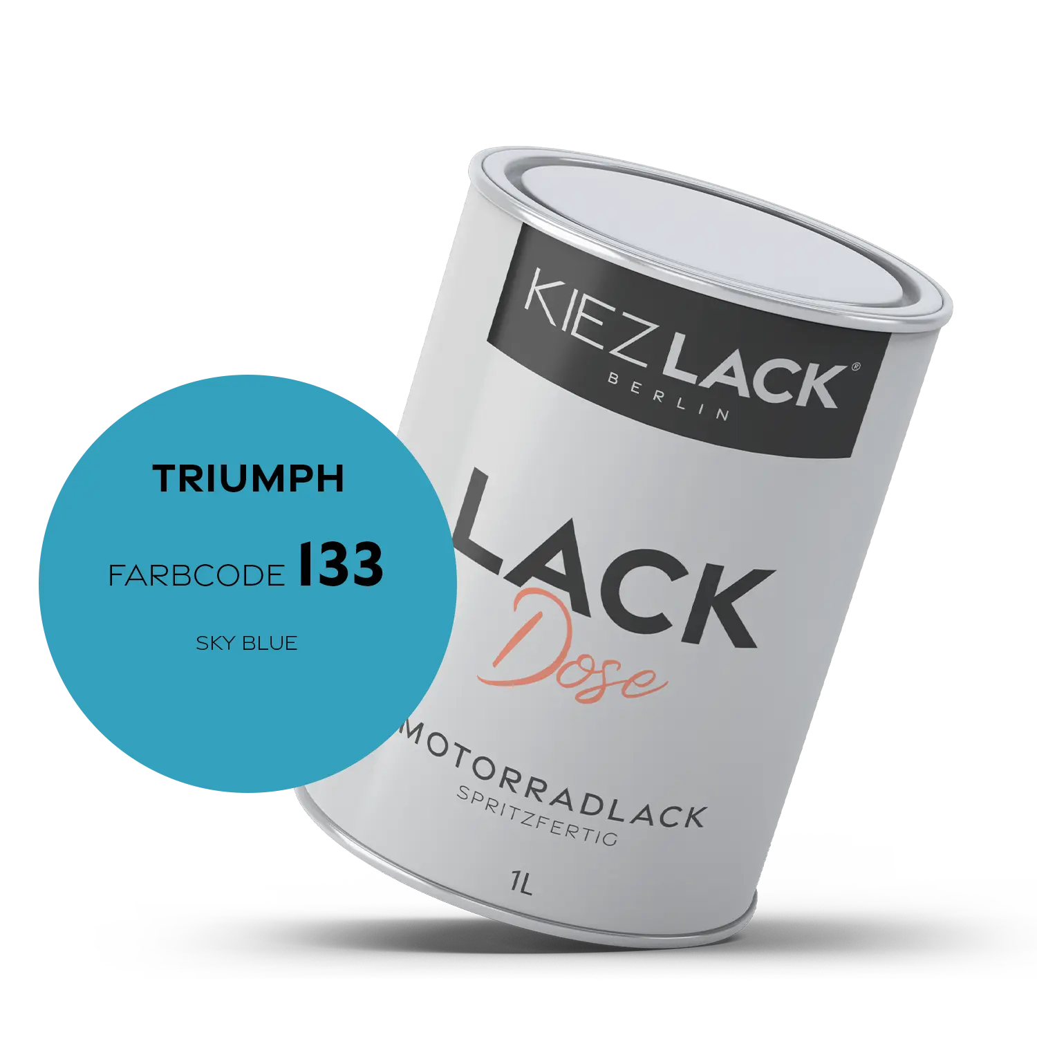 Kiezlack 1K Motorradlack Basislack Lackdose Triumph 133 SKY BLUE