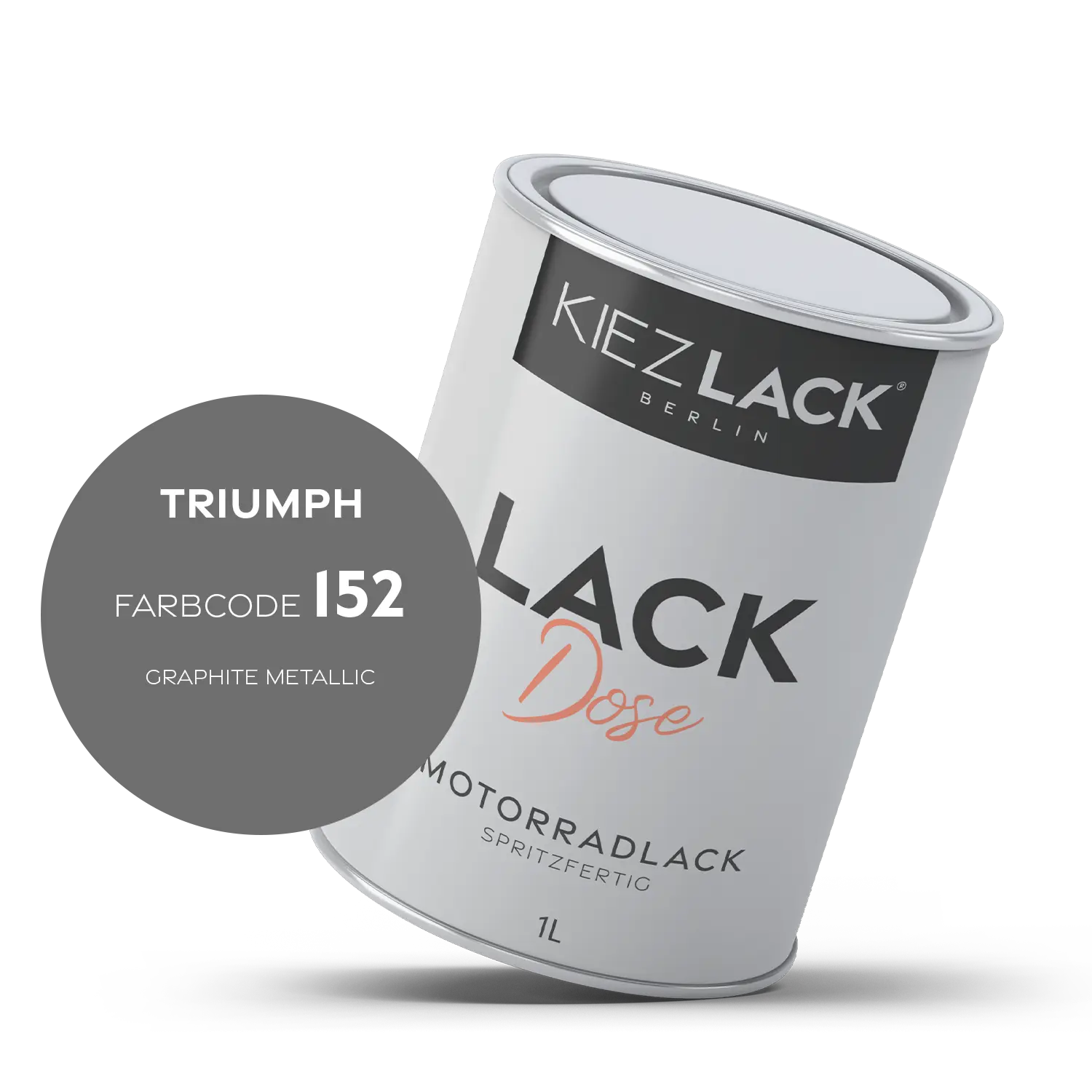 Kiezlack 1K Motorradlack Basislack Lackdose Triumph 152 GRAPHITE METALLIC