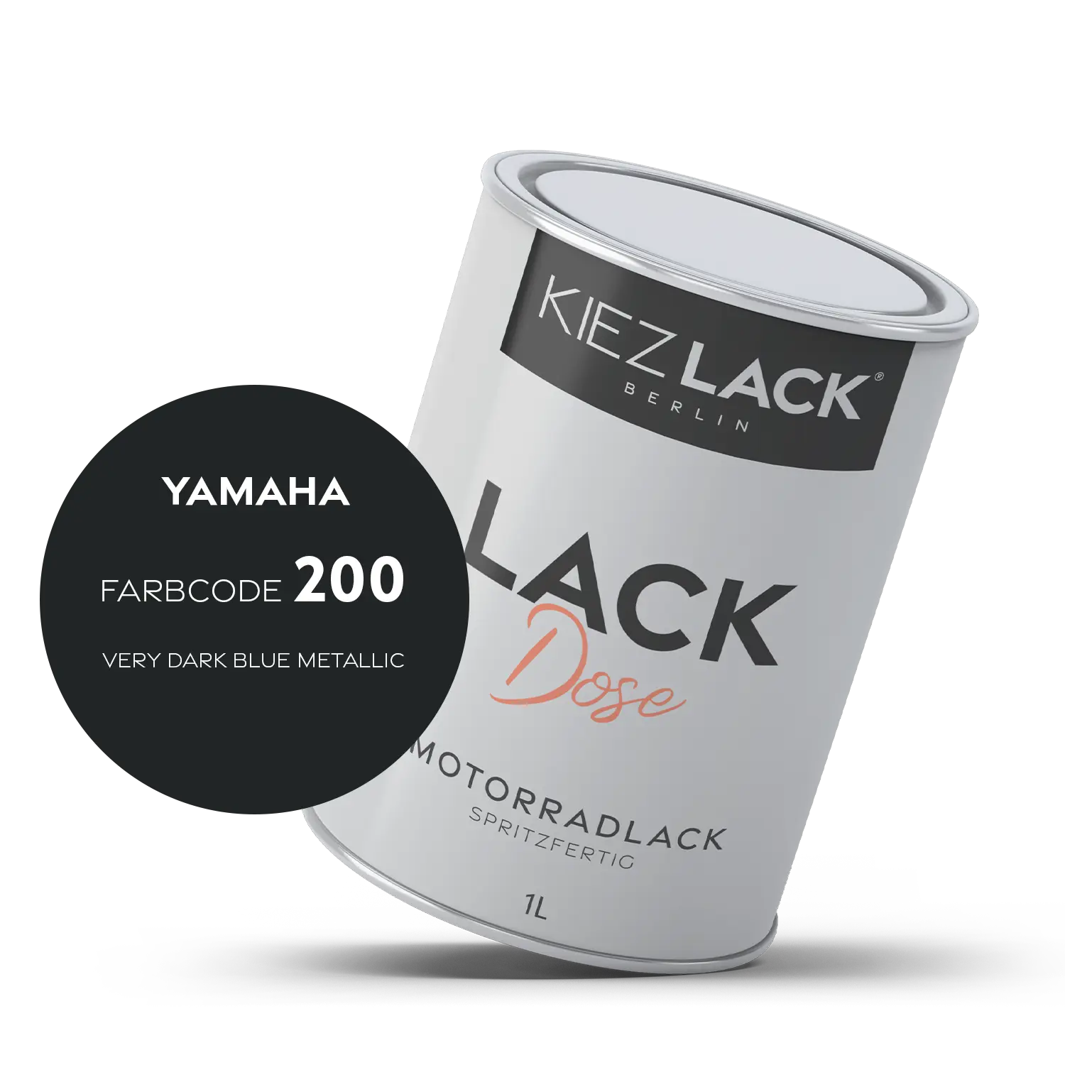 Kiezlack 1K Motorradlack Basislack Lackdose Yamaha 200 VERY DARK BLUE METALLIC