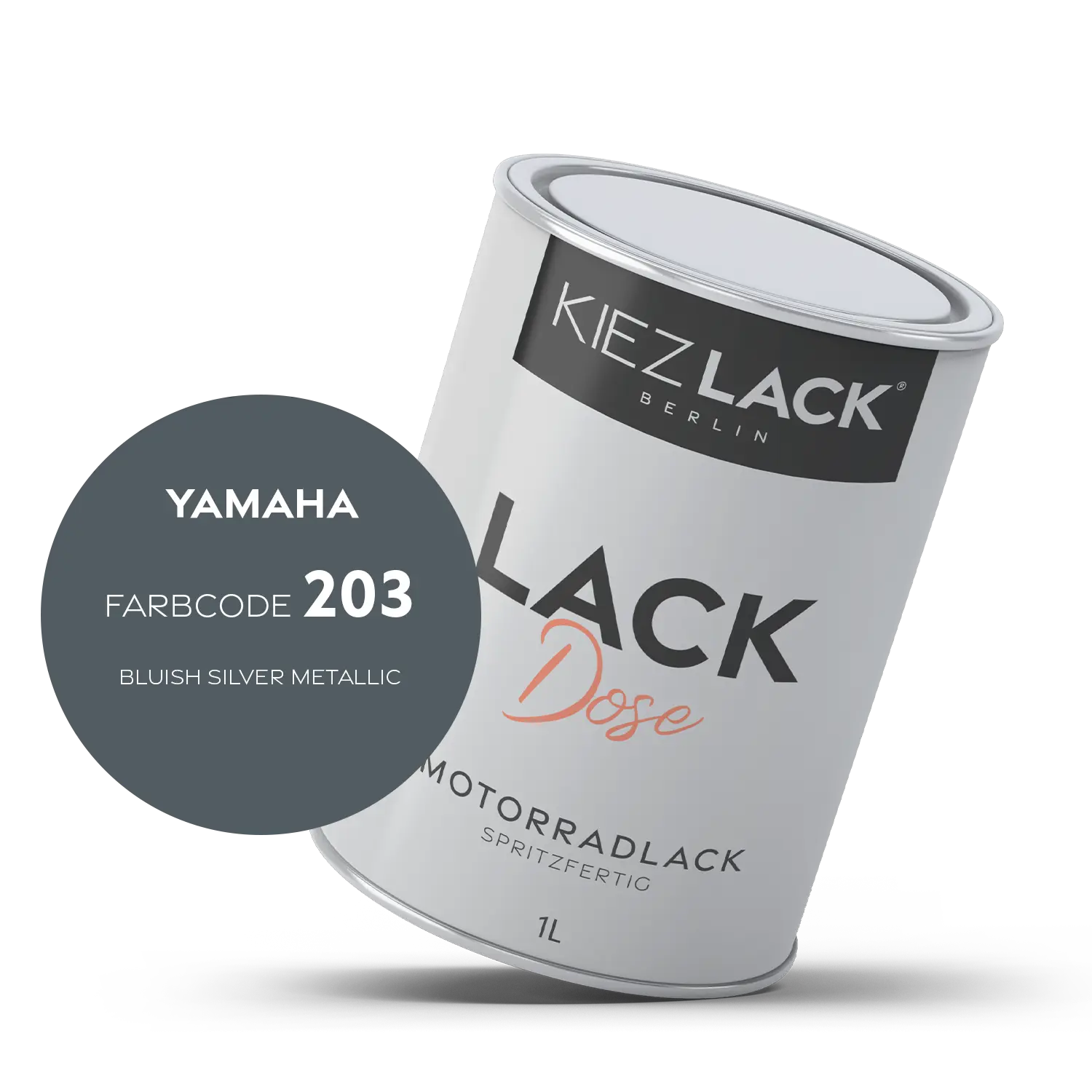 Kiezlack 1K Motorradlack Basislack Lackdose Yamaha 203 BLUISH SILVER METALLIC