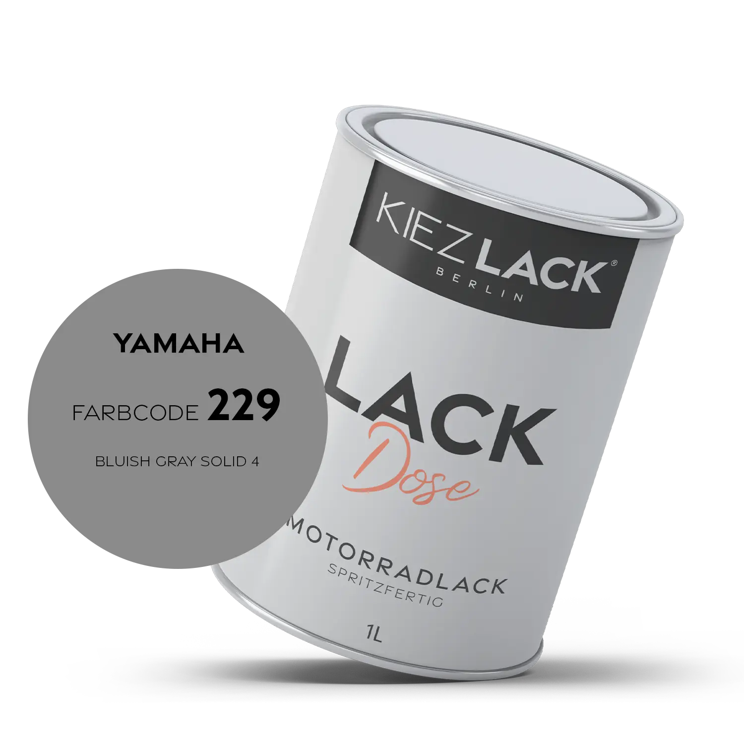 Kiezlack 1K Motorradlack Basislack Lackdose Yamaha 229 BLUISH GRAY SOLID 4