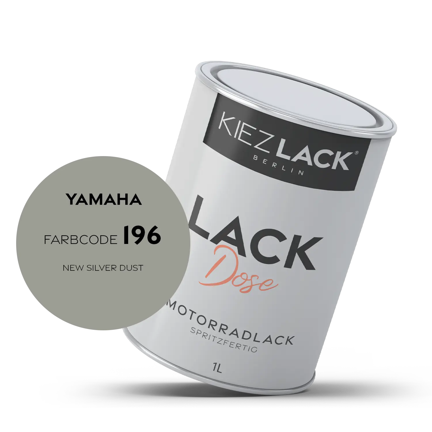 Kiezlack 1K Motorradlack Basislack Lackdose Yamaha 196 NEW SILVER DUST