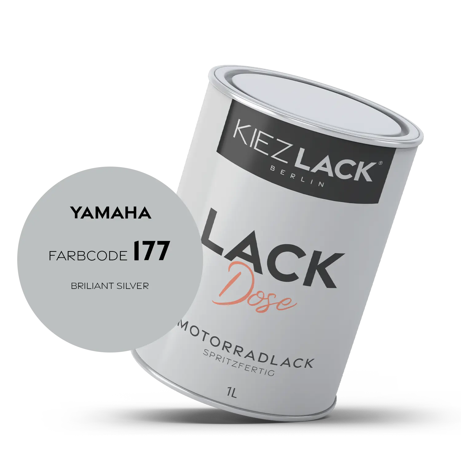 Kiezlack 1K Motorradlack Basislack Lackdose Yamaha 177 BRILIANT SILVER