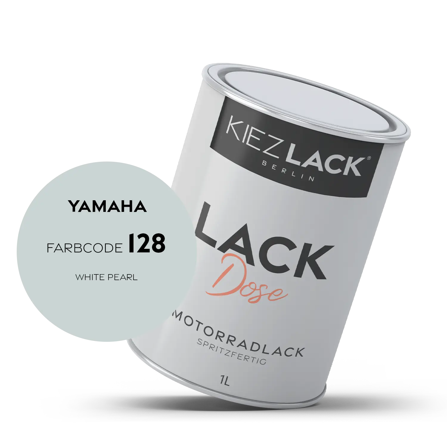 Kiezlack 1K Motorradlack Basislack Lackdose Yamaha 128 WHITE PEARL