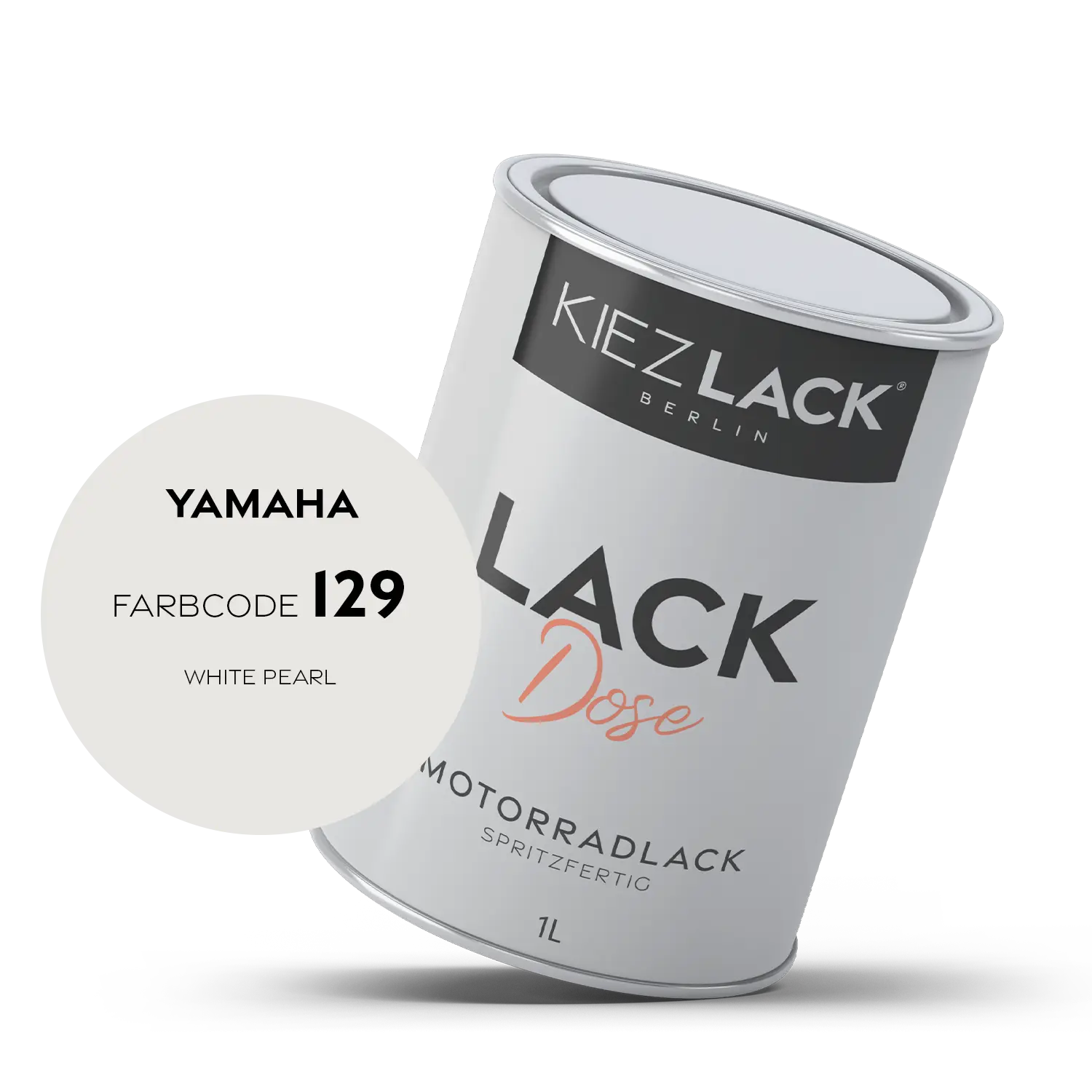 Kiezlack 1K Motorradlack Basislack Lackdose Yamaha 129 WHITE PEARL