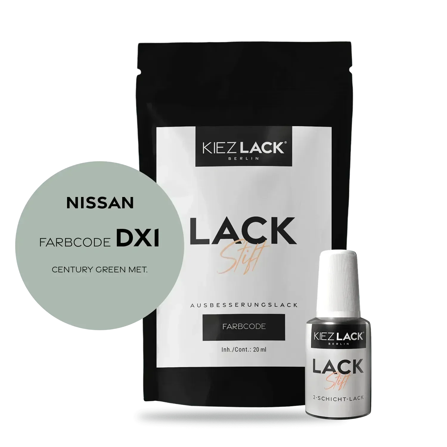 Kiezlack Lackstift Autolack Lackstift NISSAN DX1 CENTURY GREEN MET.