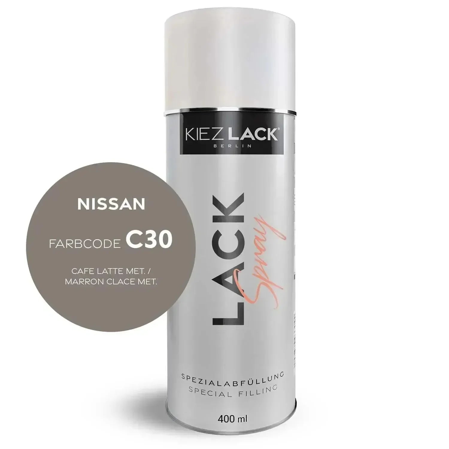 Kiezlack Lackspray Autolack Spraydose NISSAN C30 CAFE LATTE MET.