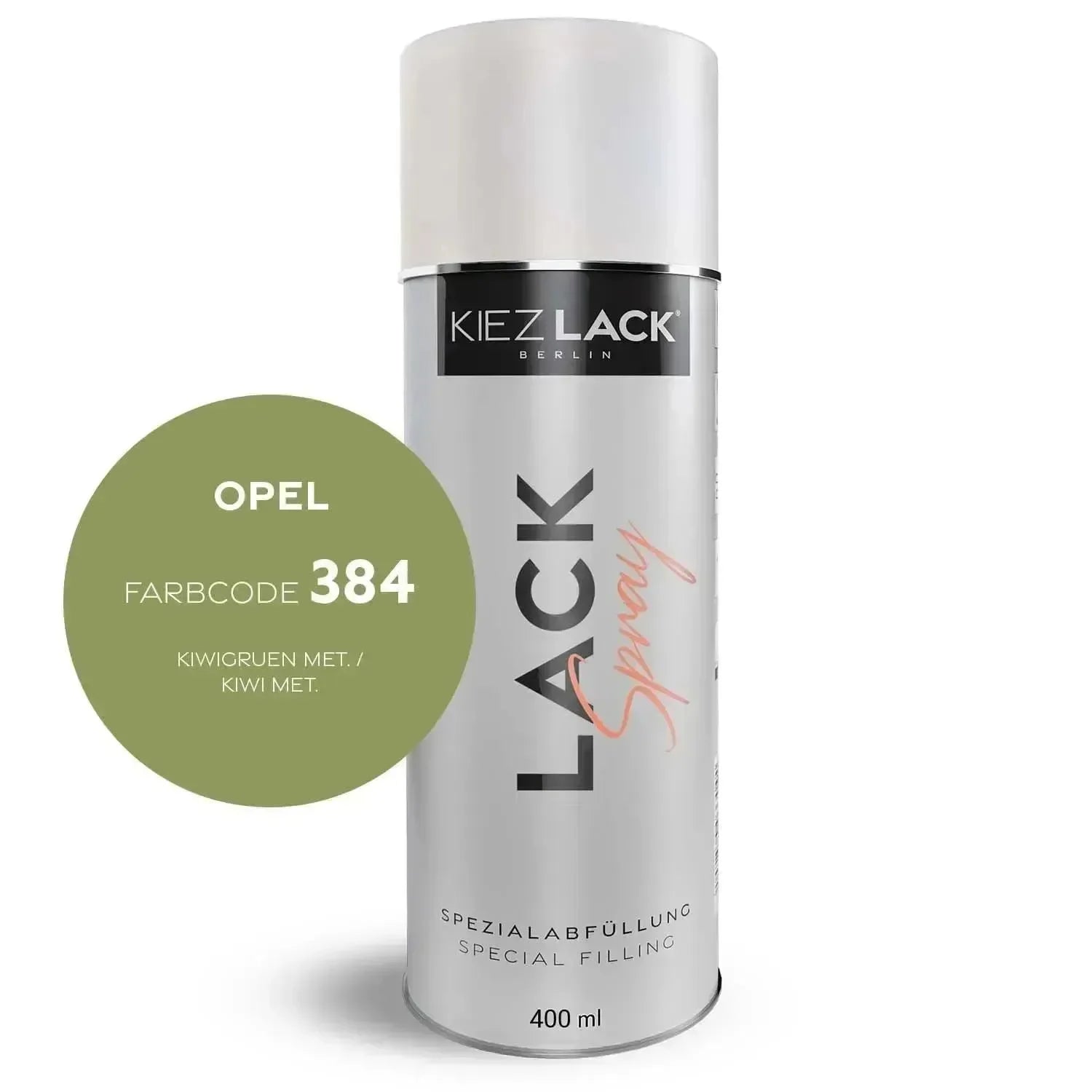 Kiezlack Lackspray Autolack Spraydose OPEL 384 KIWIGRUEN MET.