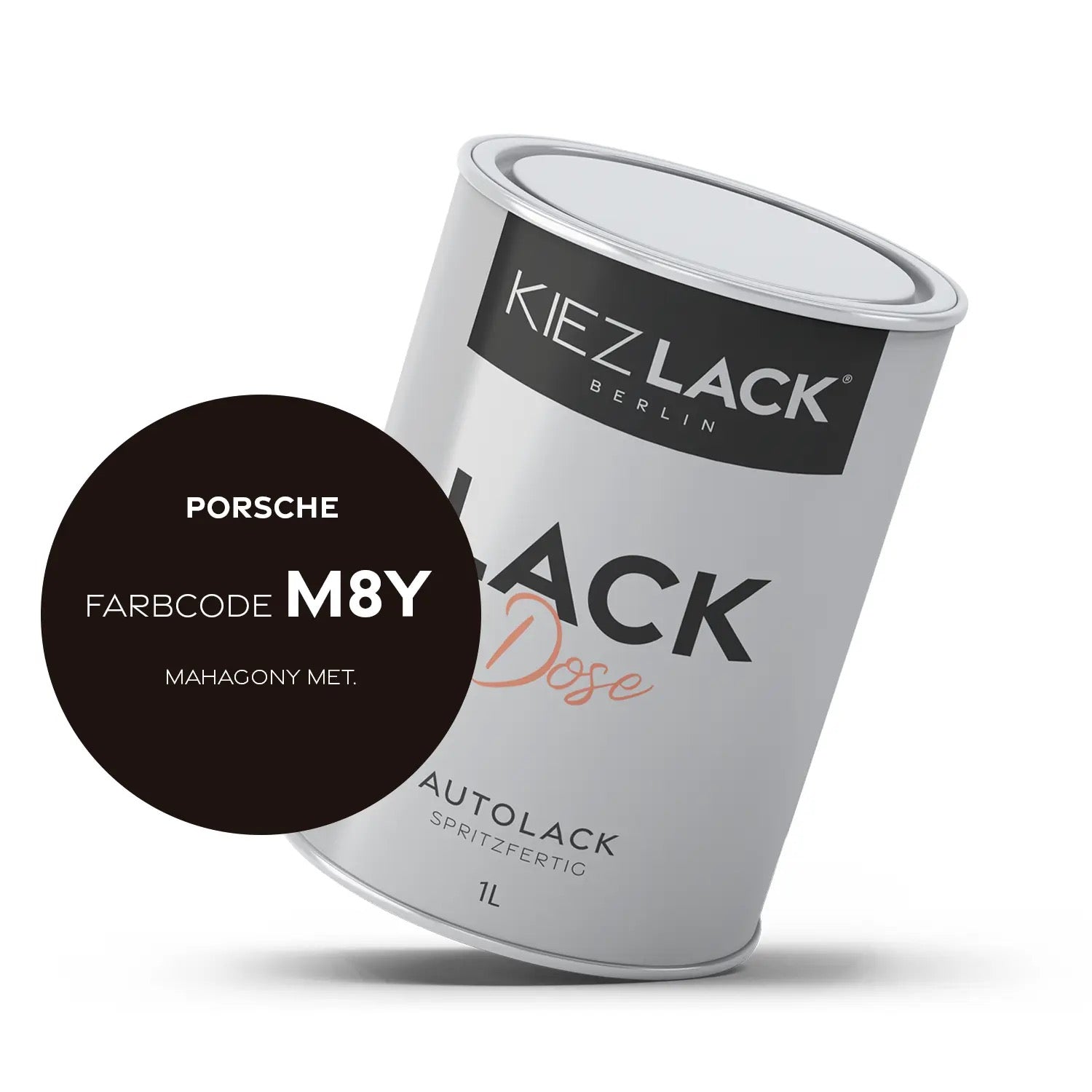 Kiezlack 1K Autolack Lackdose Basislack spritzfertig PORSCHE M8Y MAHAGONY MET.
