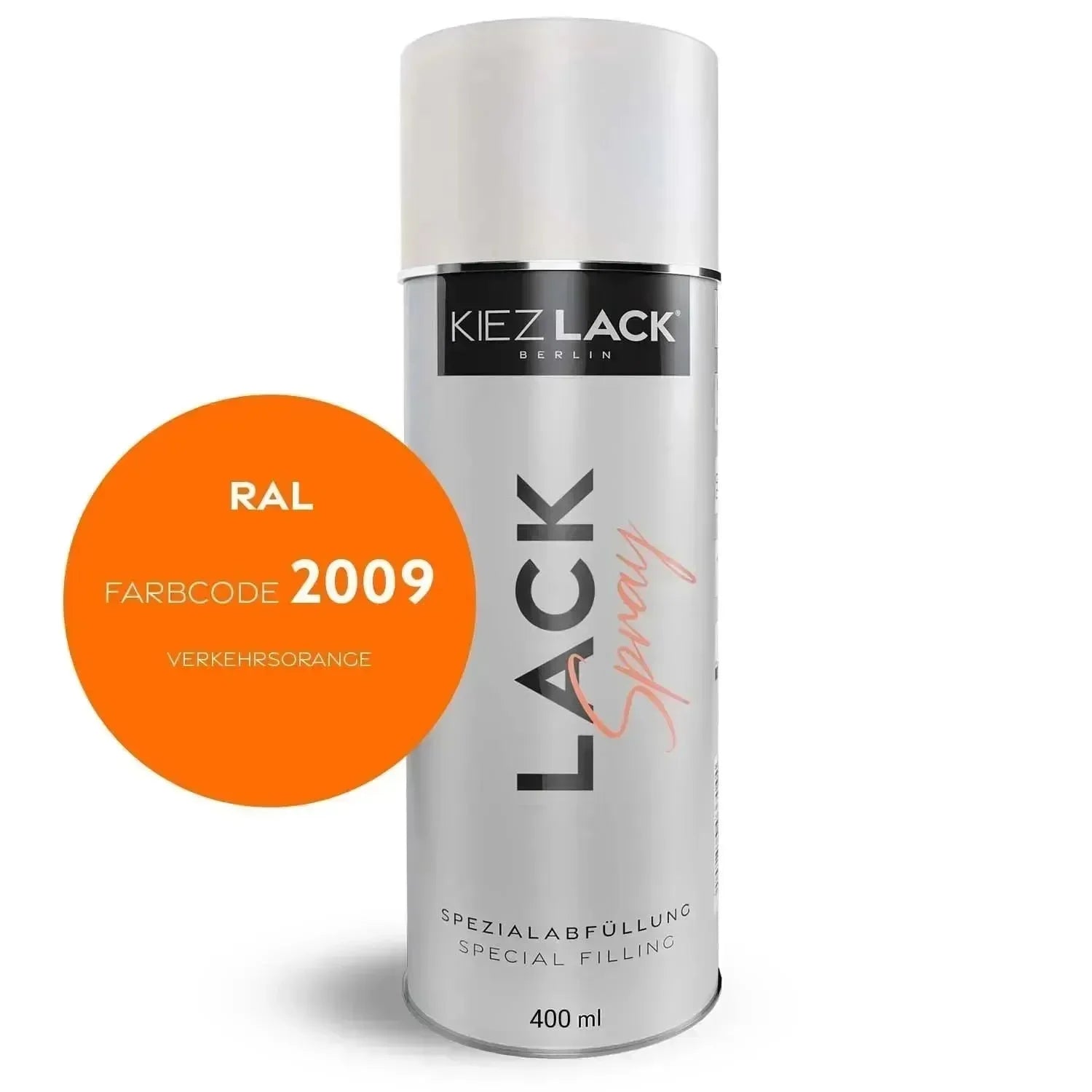 Kiezlack Lackspray Autolack Spraydose RAL 2009 VERKEHRSORANGE