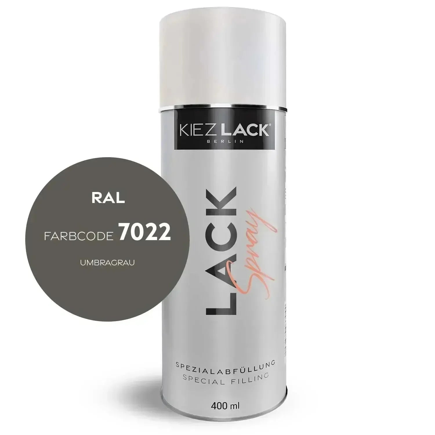 Kiezlack Lackspray Autolack Spraydose RAL 7022 UMBRAGRAU